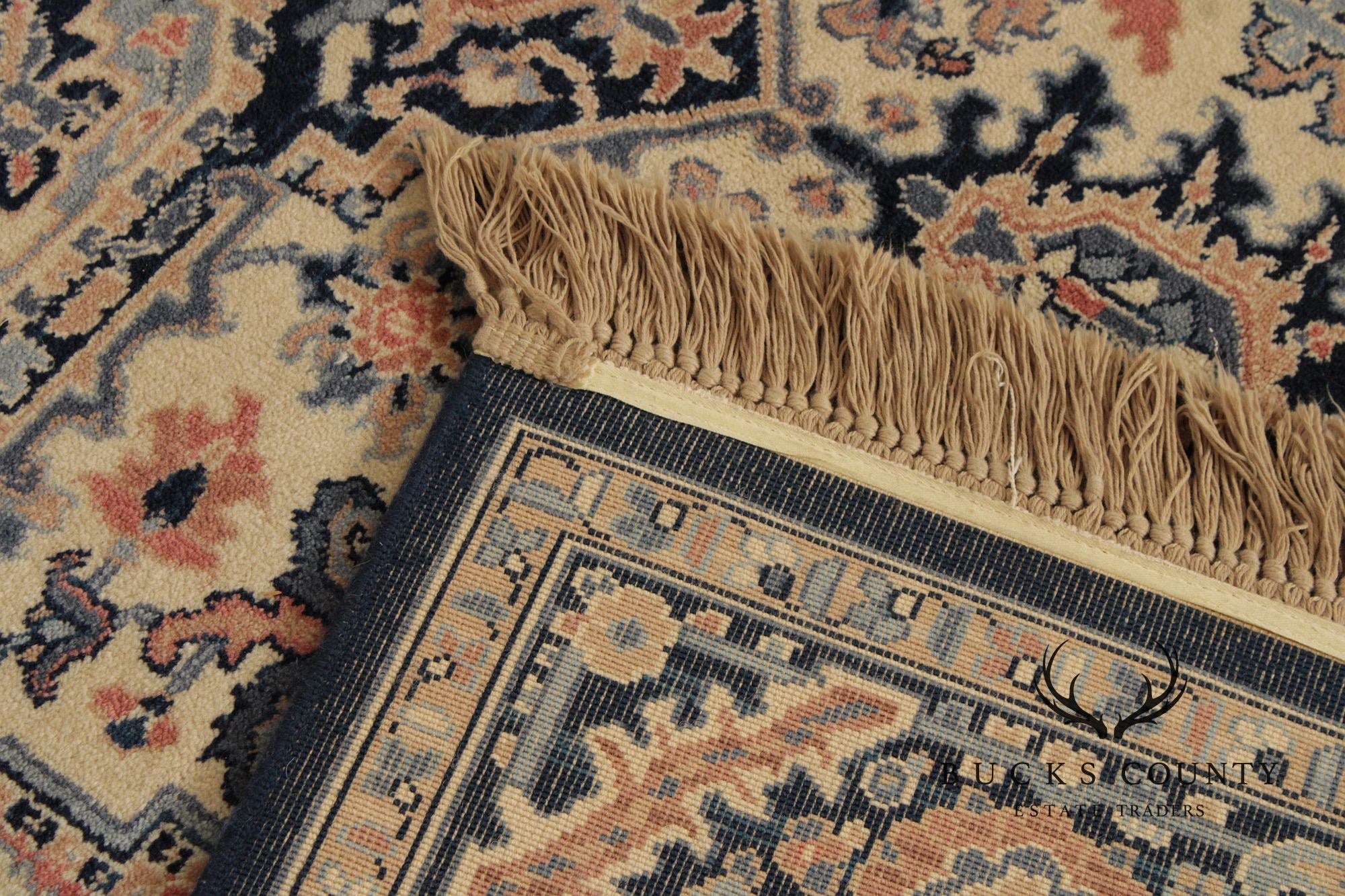 Karastan Blue Heriz Wool Area Rug 5.9 X 9