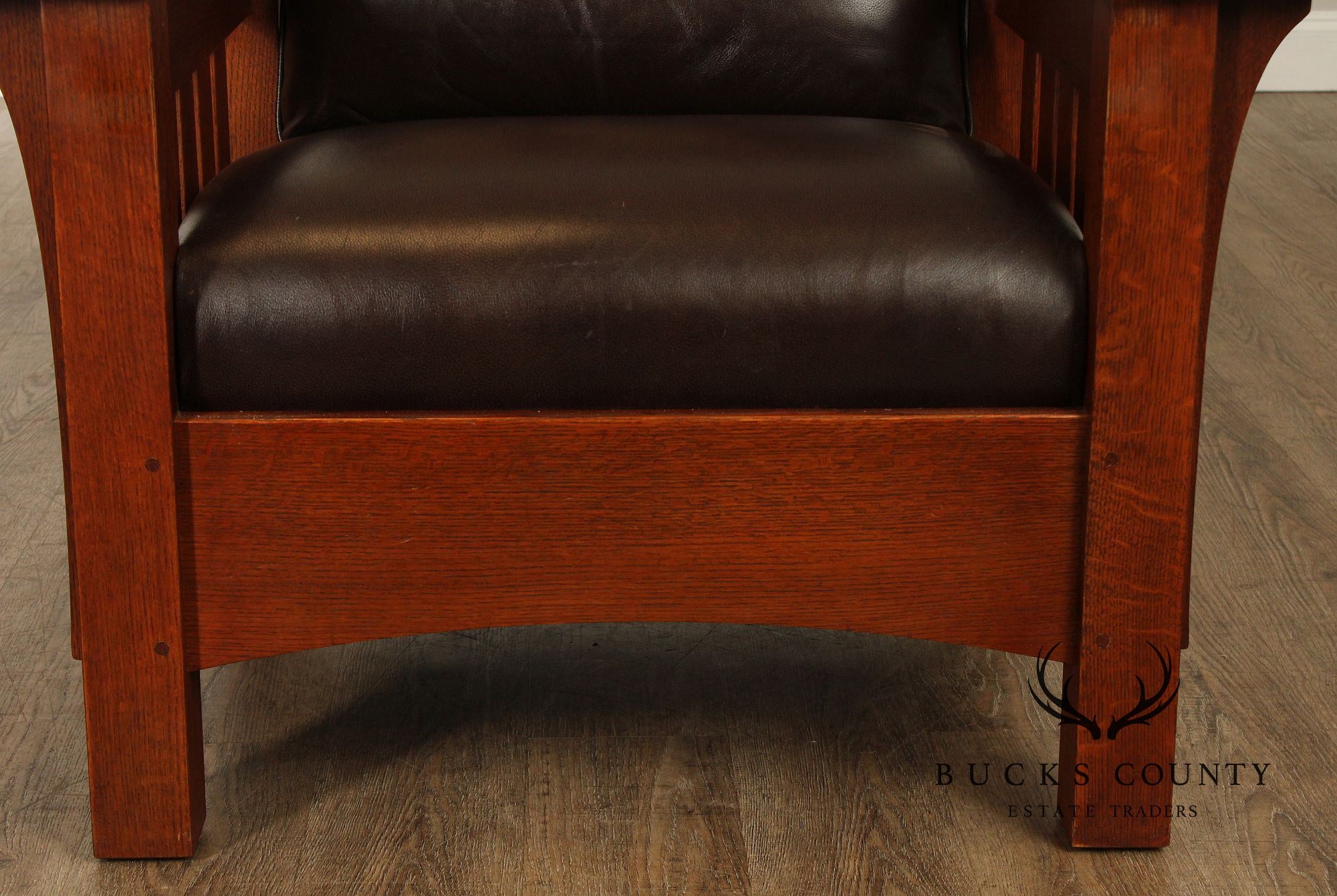 Stickley Mission Collection Oak Bow Arm Reclining Chair