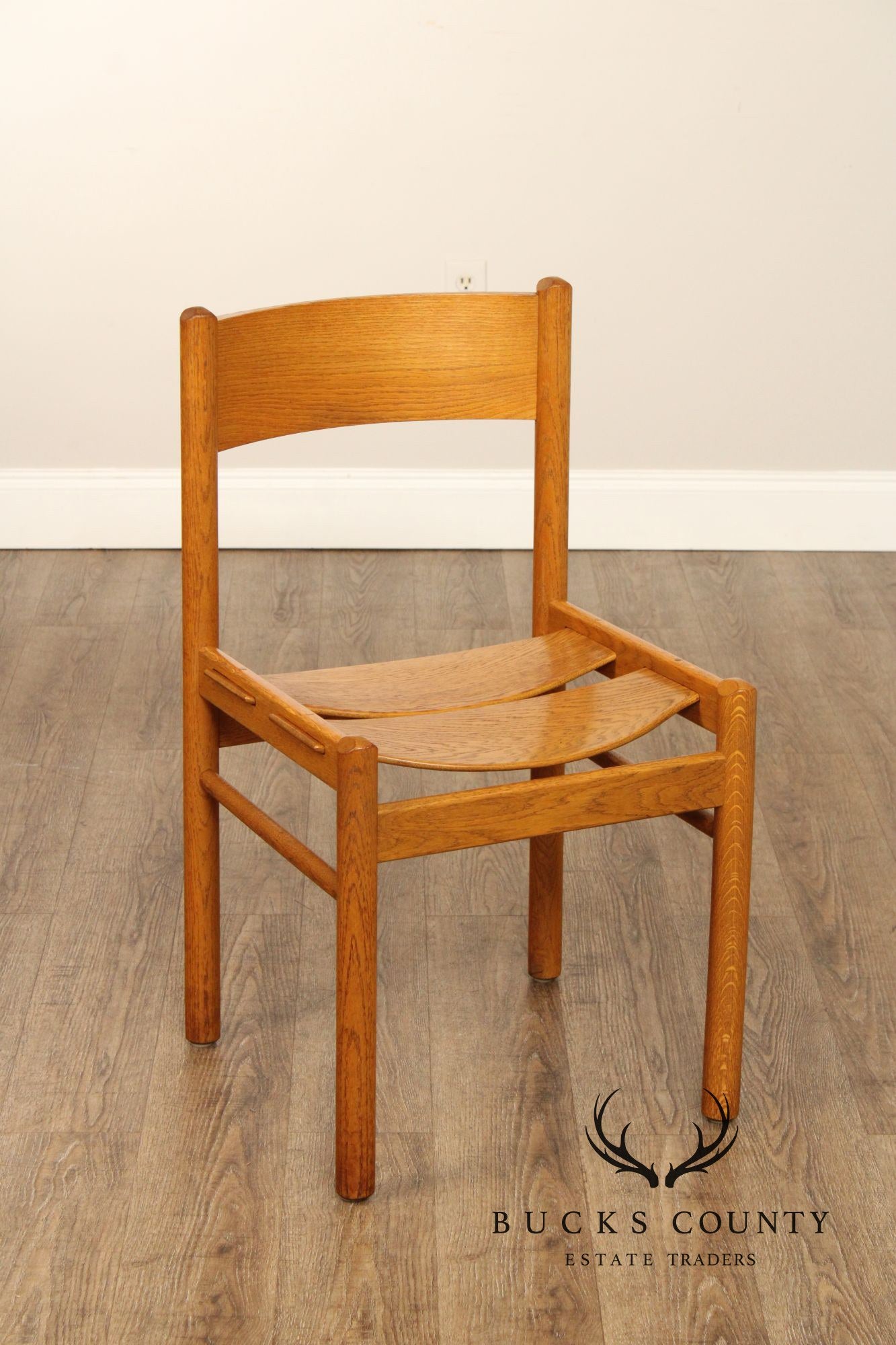 Grete Jalk Danish Modern Set of Four Oak Dining Chairs