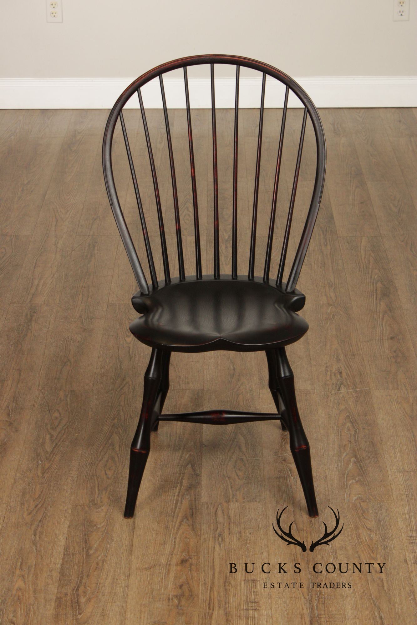 D.R. Dimes Pair of Ebonized Windsor Chairs