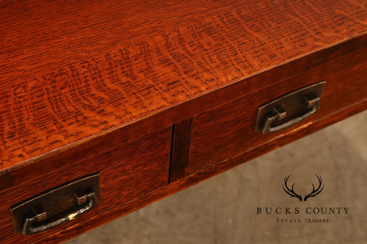 Stickley Mission Collection Oak Spindle Writing Desk