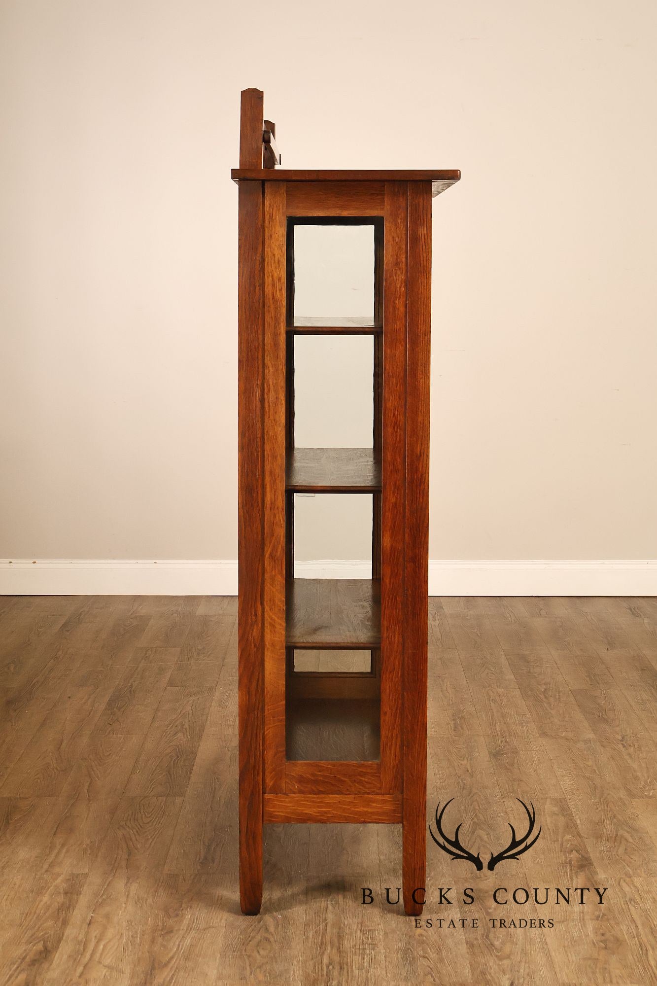 Stickley Brothers Antique Mission Oak Display China Cabinet
