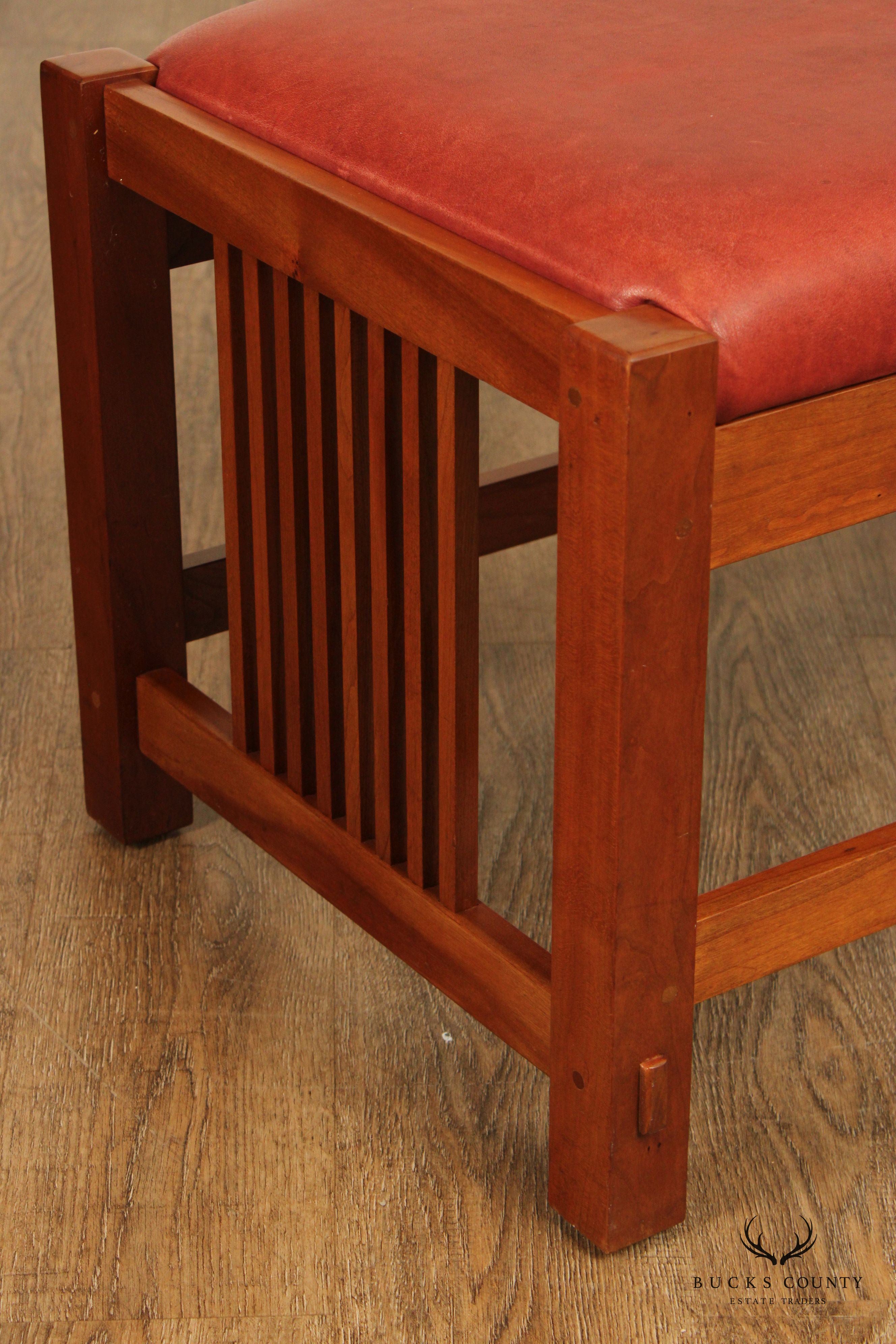 Stickley Mission Collection Cherry Spindle Bench