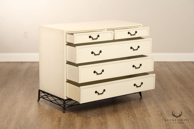 Alden Parkes Designs 'Bamboo' White Lacquer Chest of Drawers