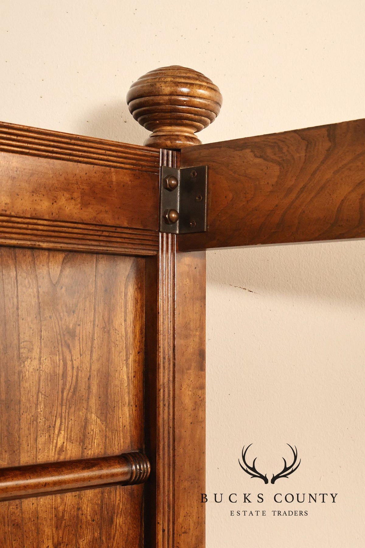 British Colonial Style Faux Bamboo Queen Canopy Bed