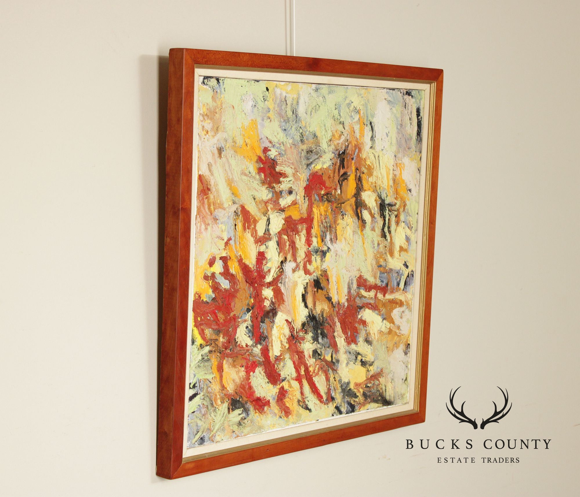 Mid Century Modern Abstract Oil Painting