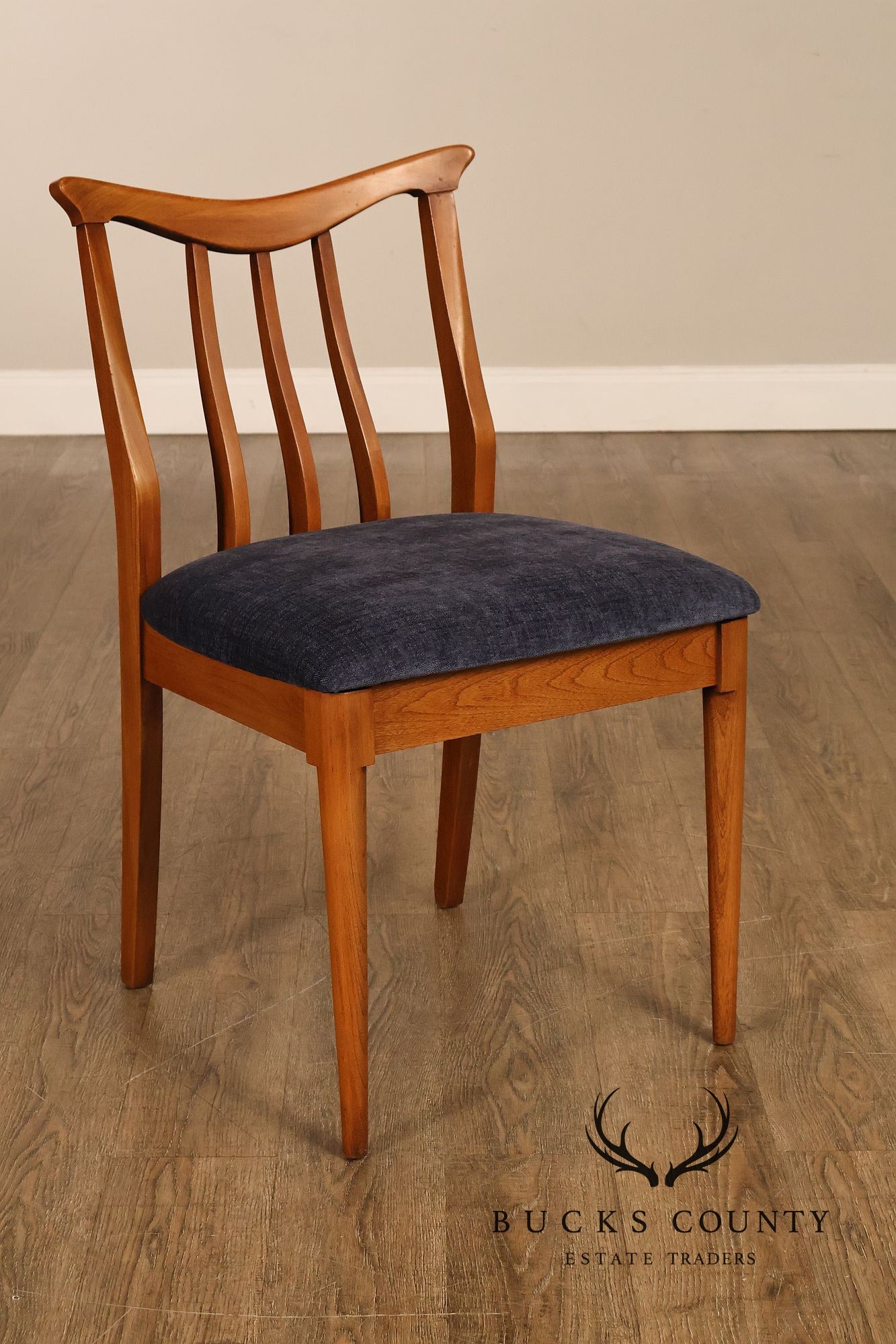 Blowing Rock Mid Century Modern Set Of Six Walnut Dining Chairs