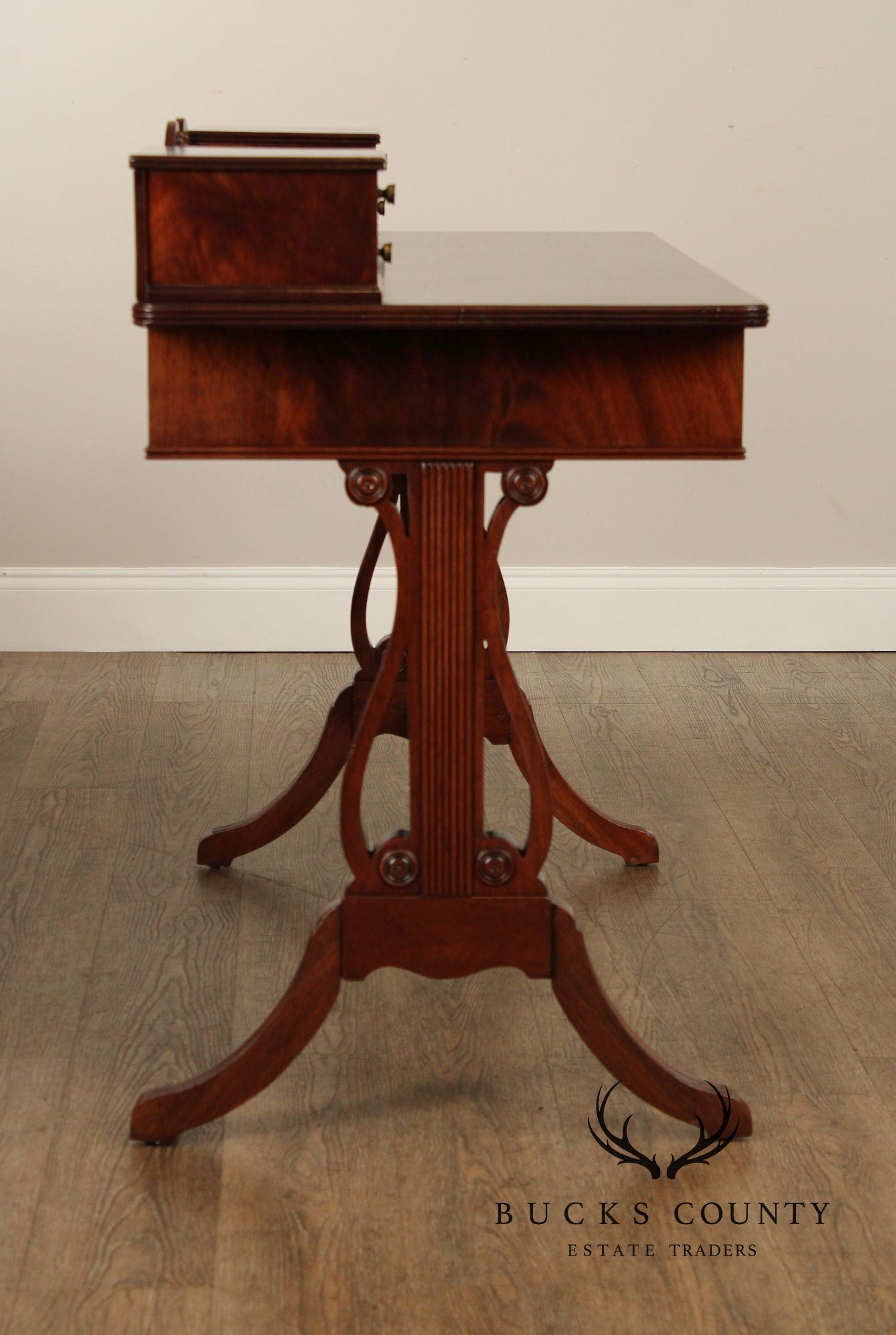 English Regency Style Vintage Mahogany Writing Desk