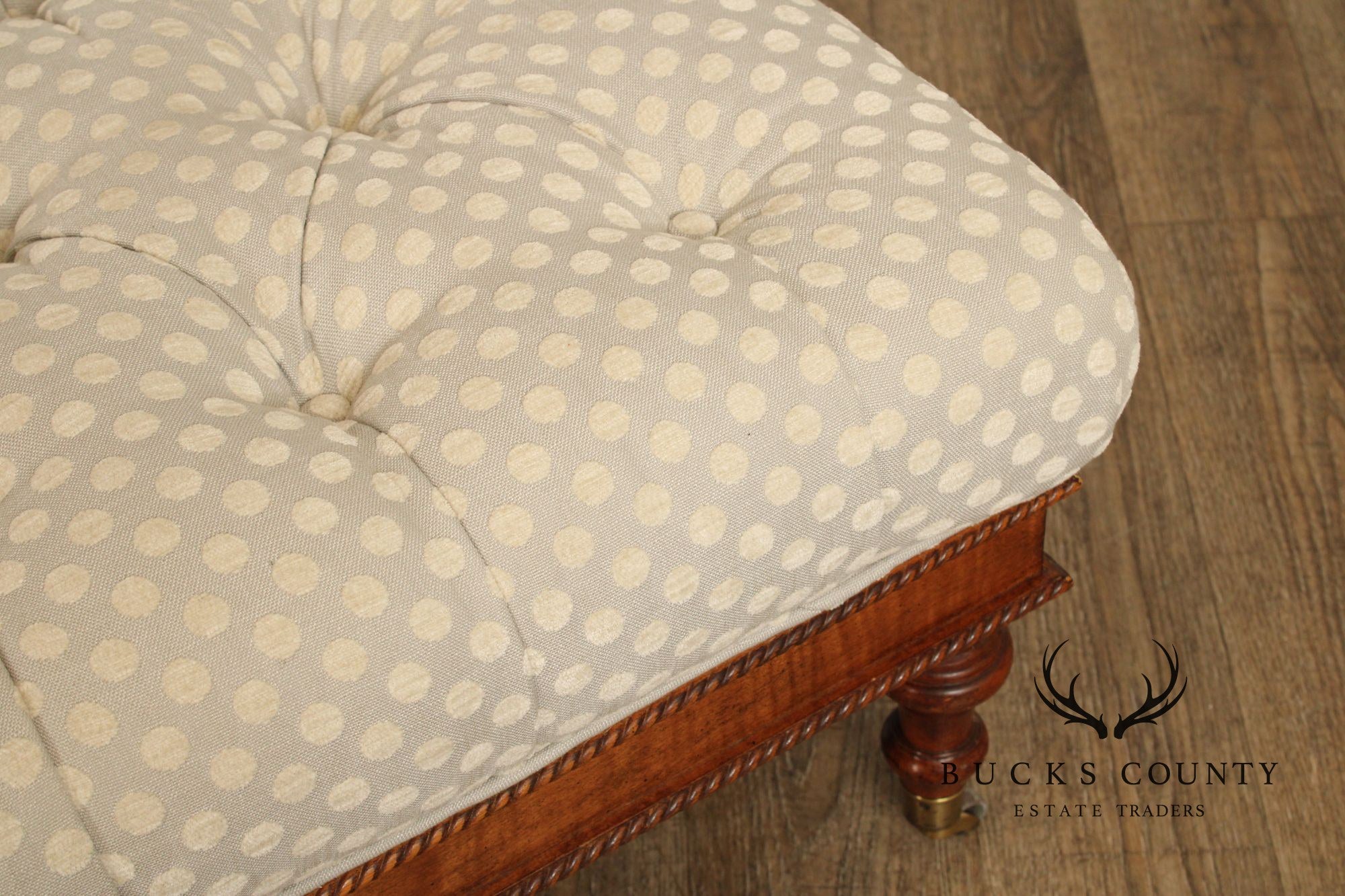 English Regency Style Tufted Ottoman