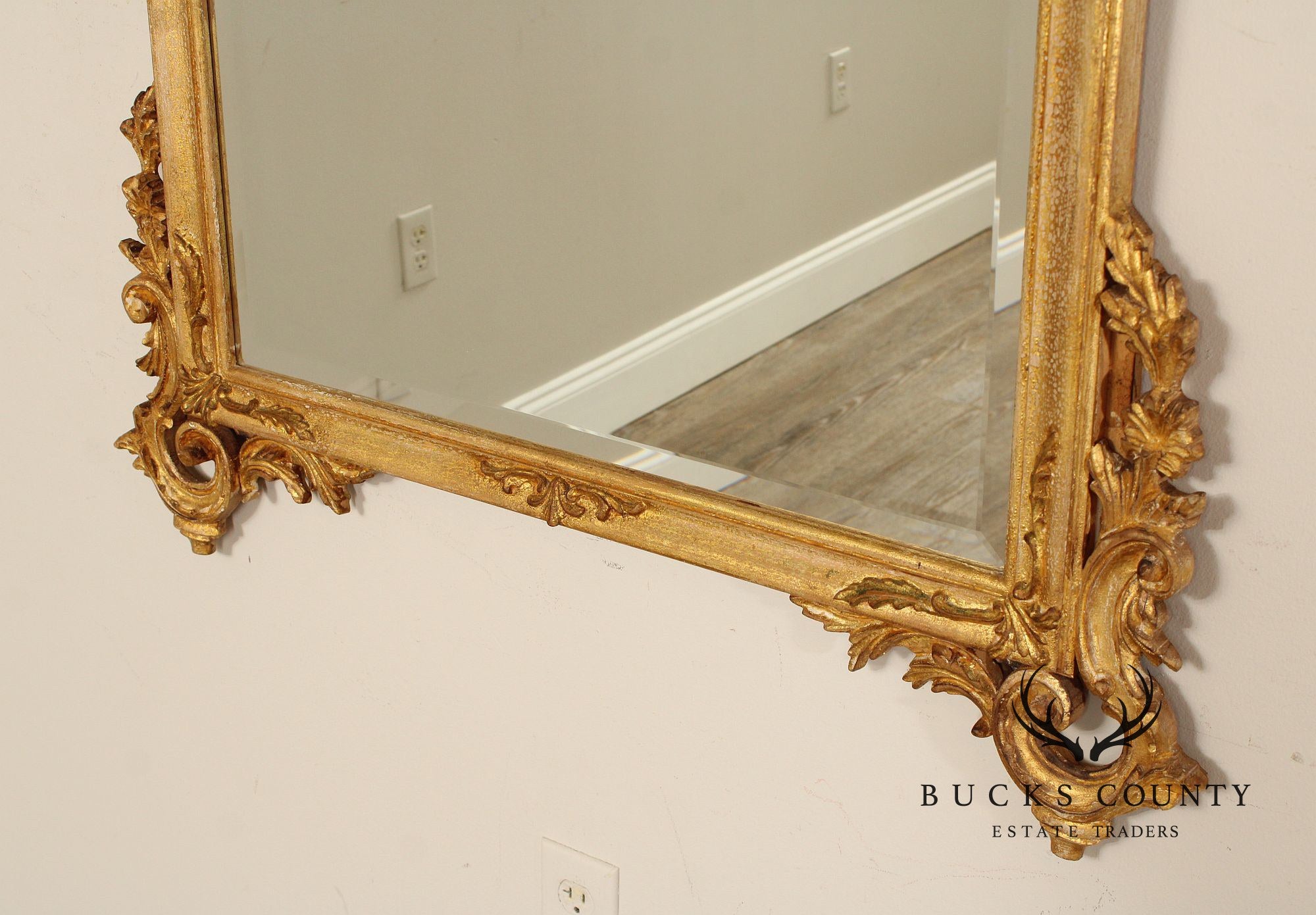 Louis J. Solomon French Louis XV Style Giltwood Mirror