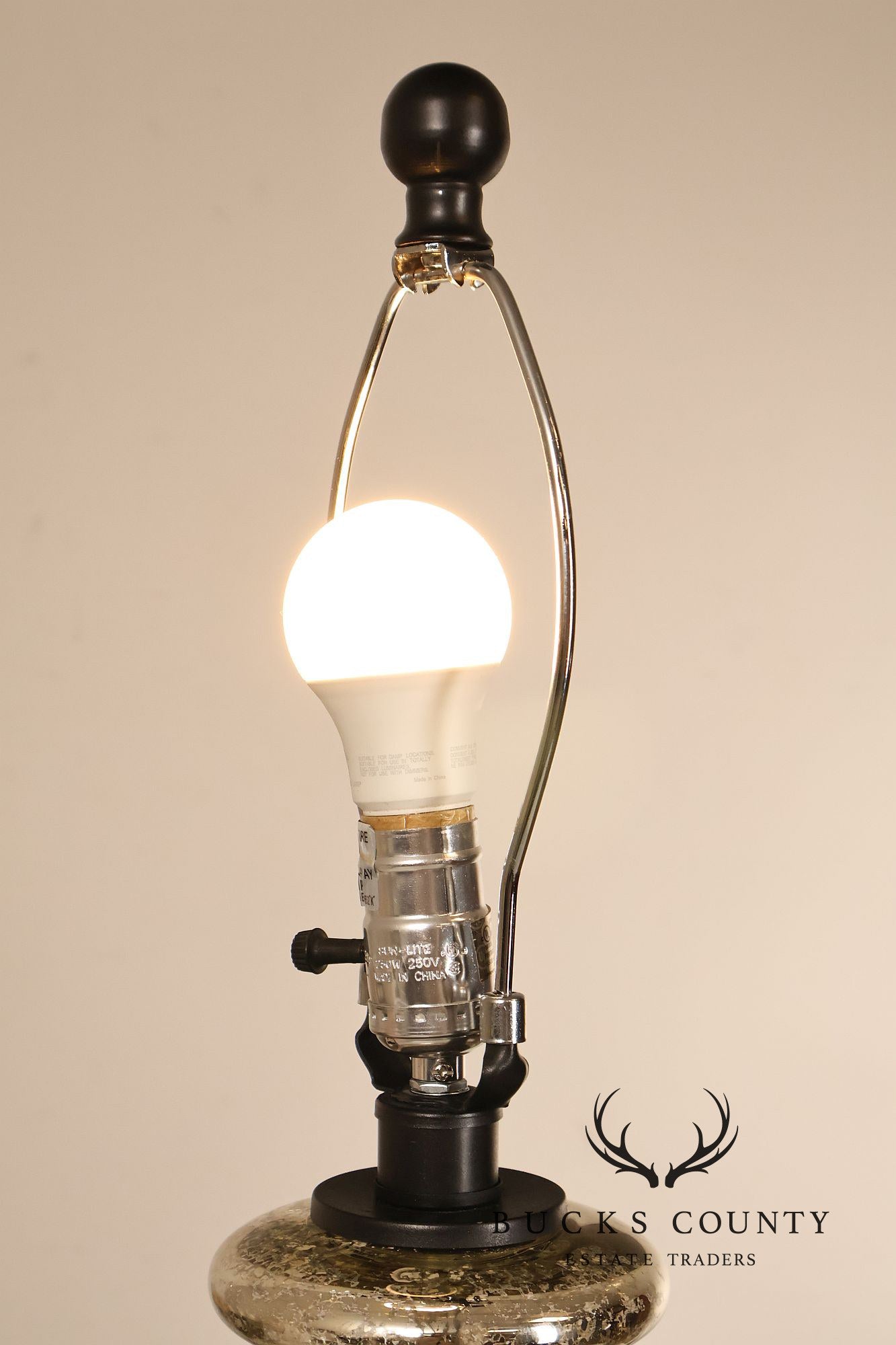 Contemporary Mercury Glass Table Lamp