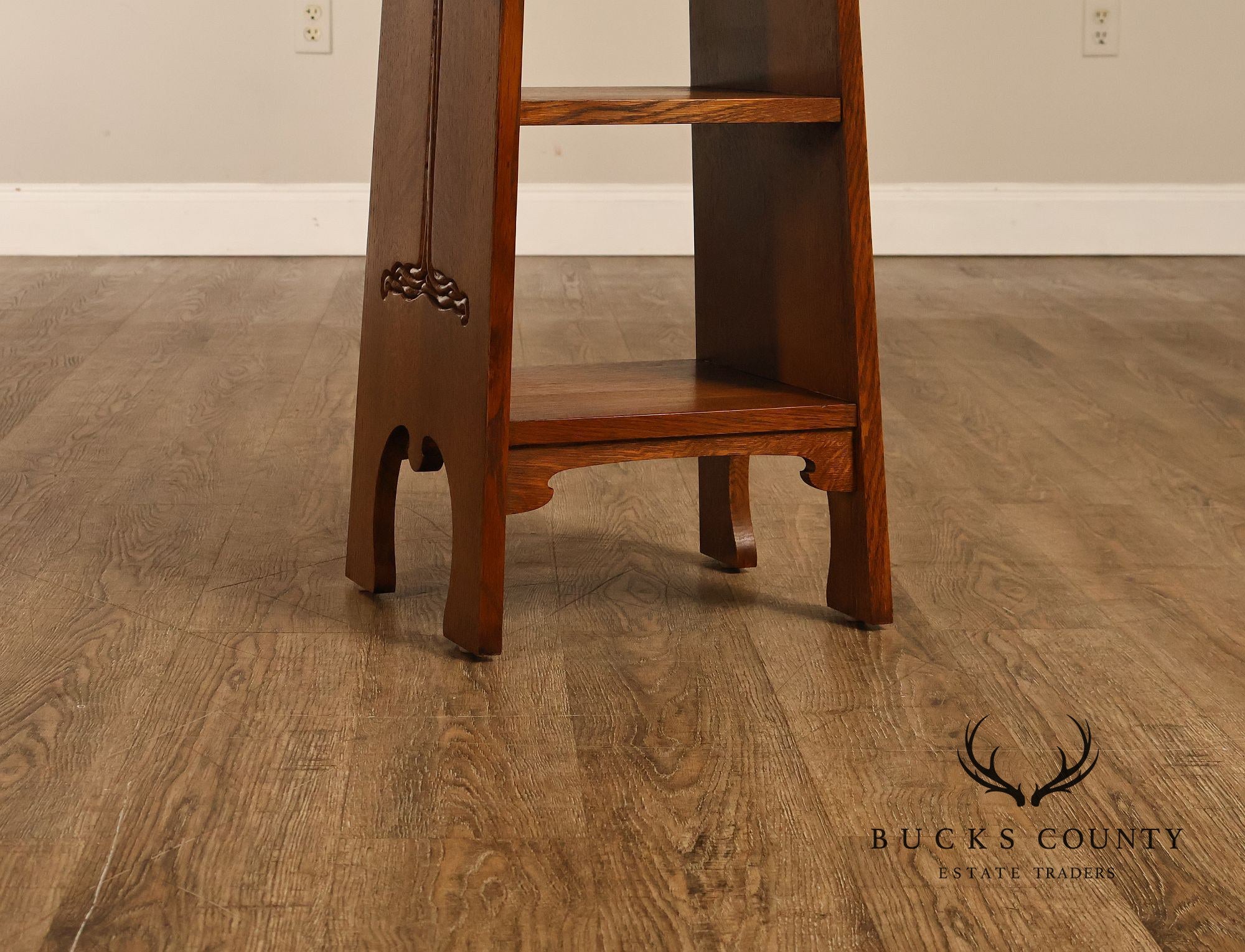 Stickley Mission Collection Oak Tree of Life Pedestal