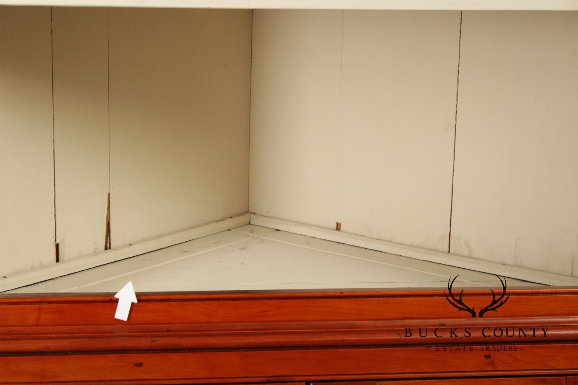 Antique American Farmhouse Cherry Corner Cabinet