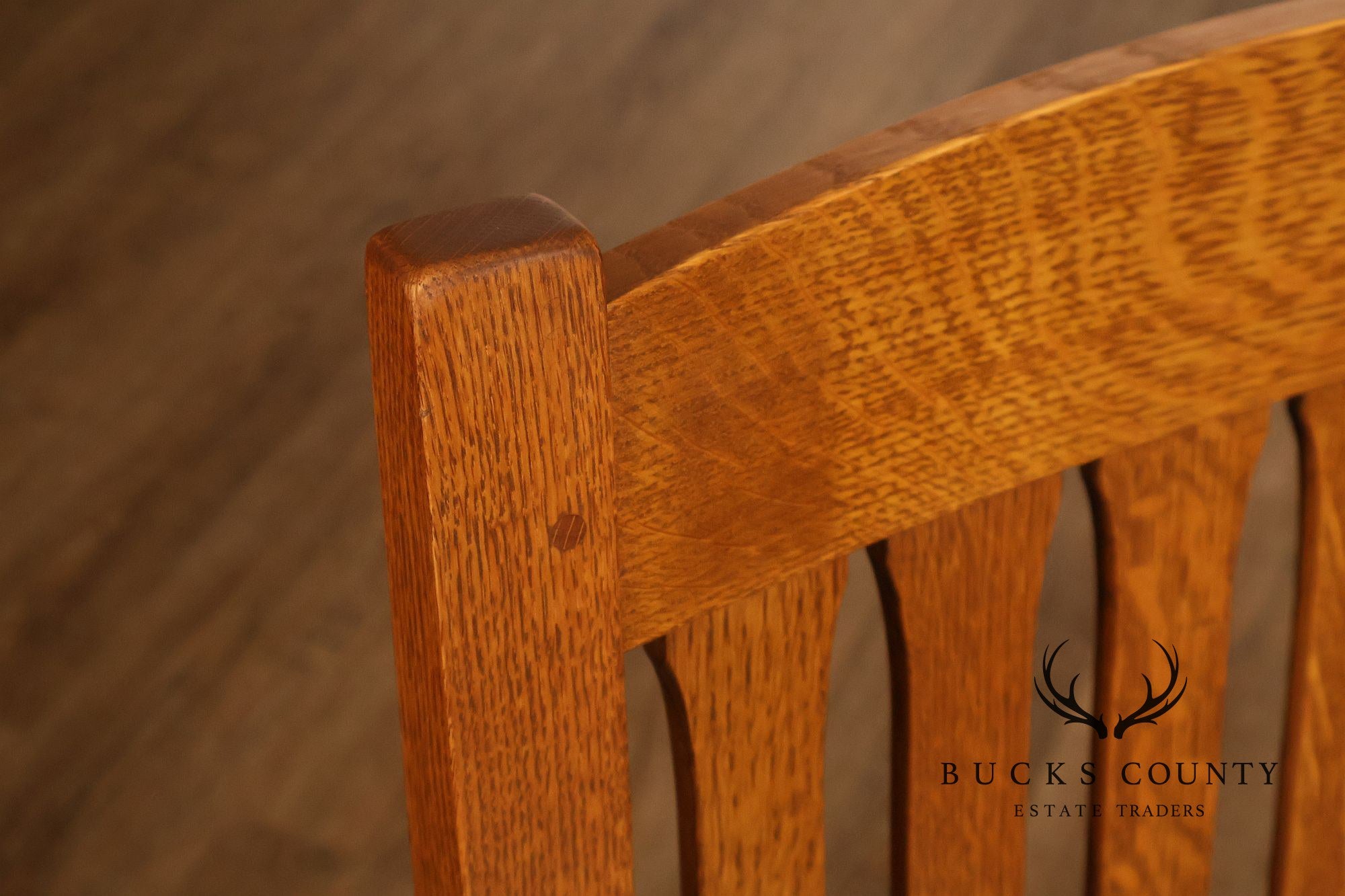 Stickley Mission Collection Set Of 8 Oak Cottage Dining Chairs In 35 Fayetteville Finish