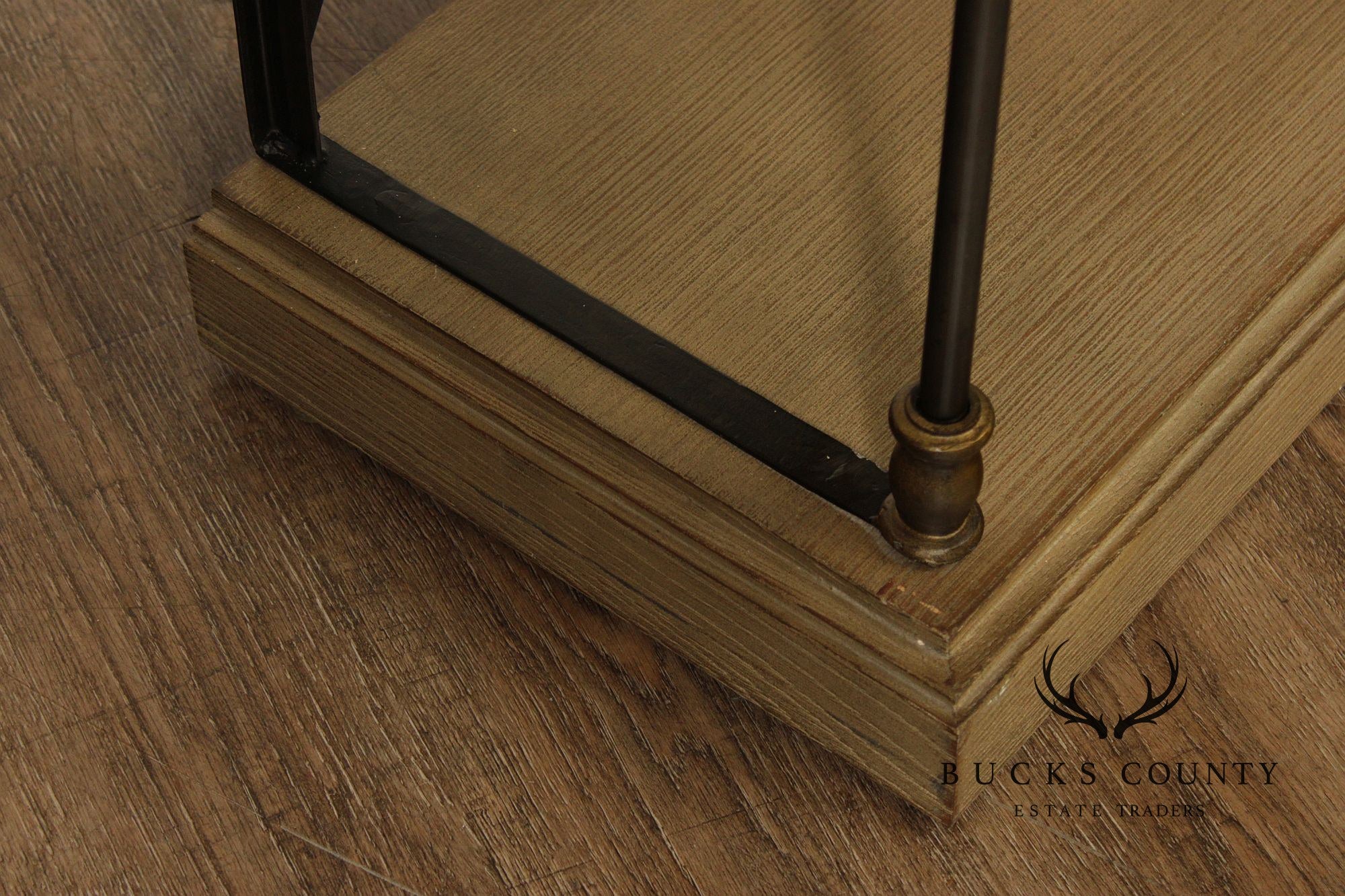 Transitional Industrial Style Iron And Wood Etagere Bookcase