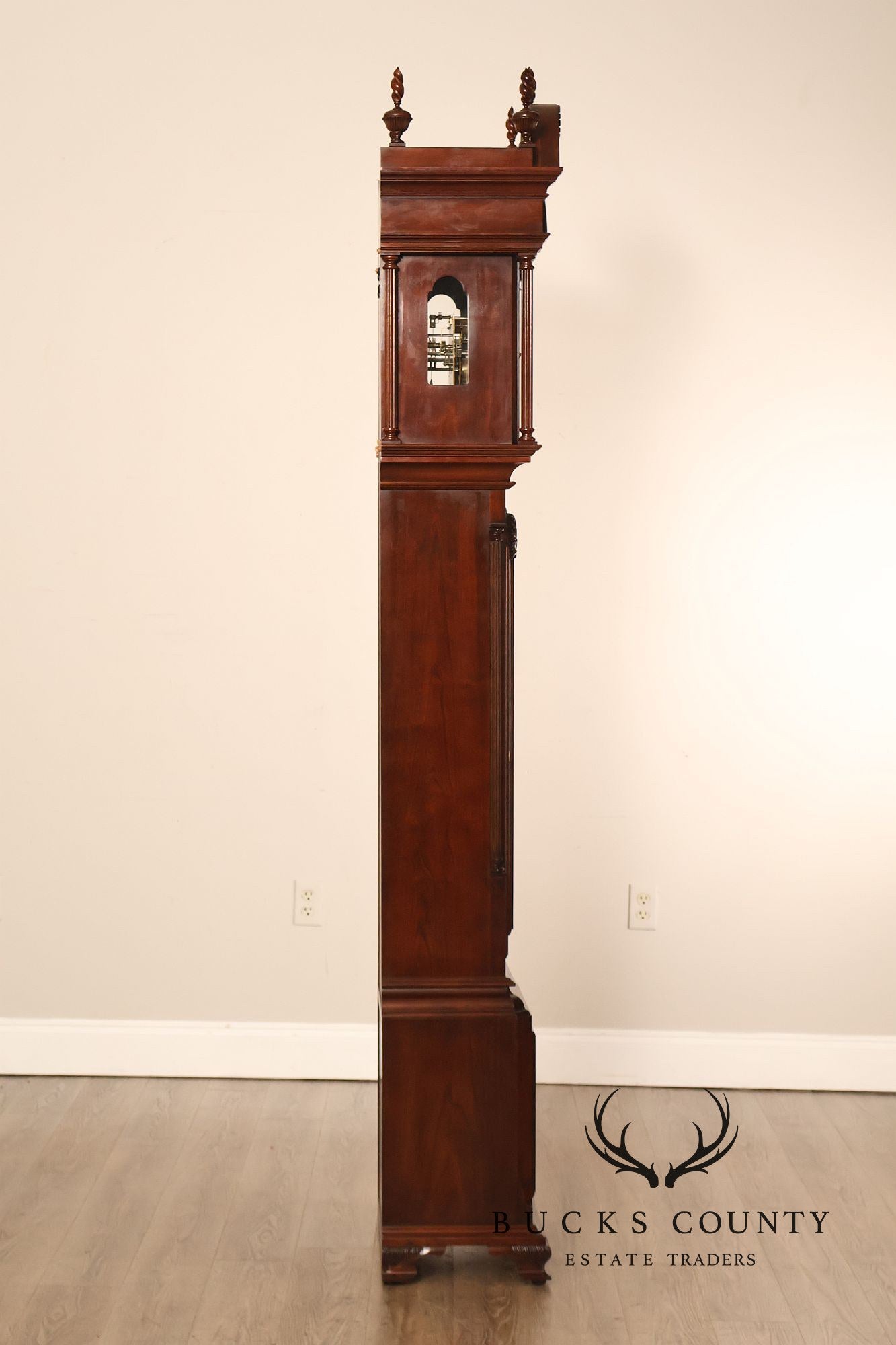 Sligh John Goddard Cherry Newport Tall Cased Grandfather Clock