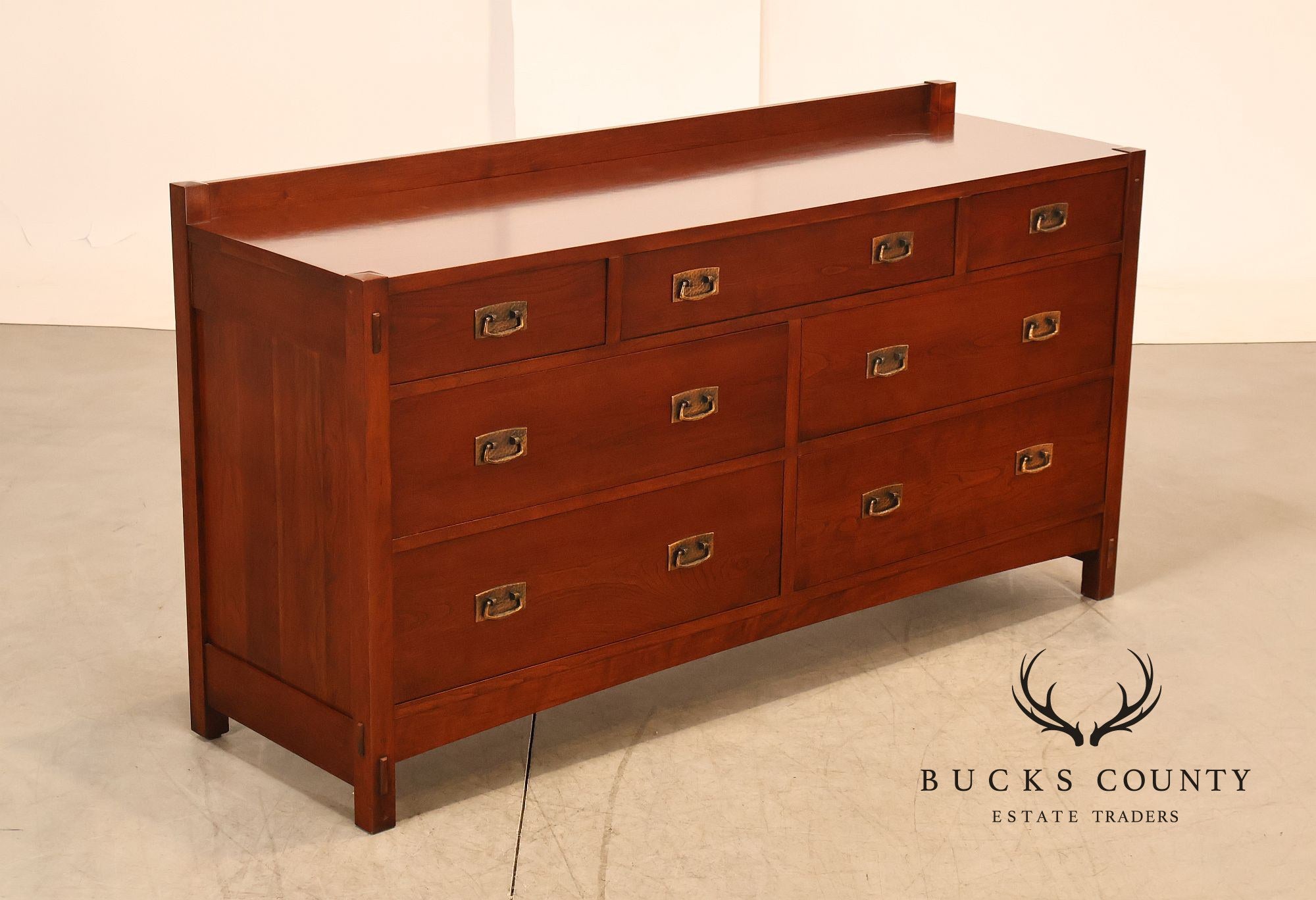 Stickley Mission Collection Cherry Seven Drawer Low Dresser