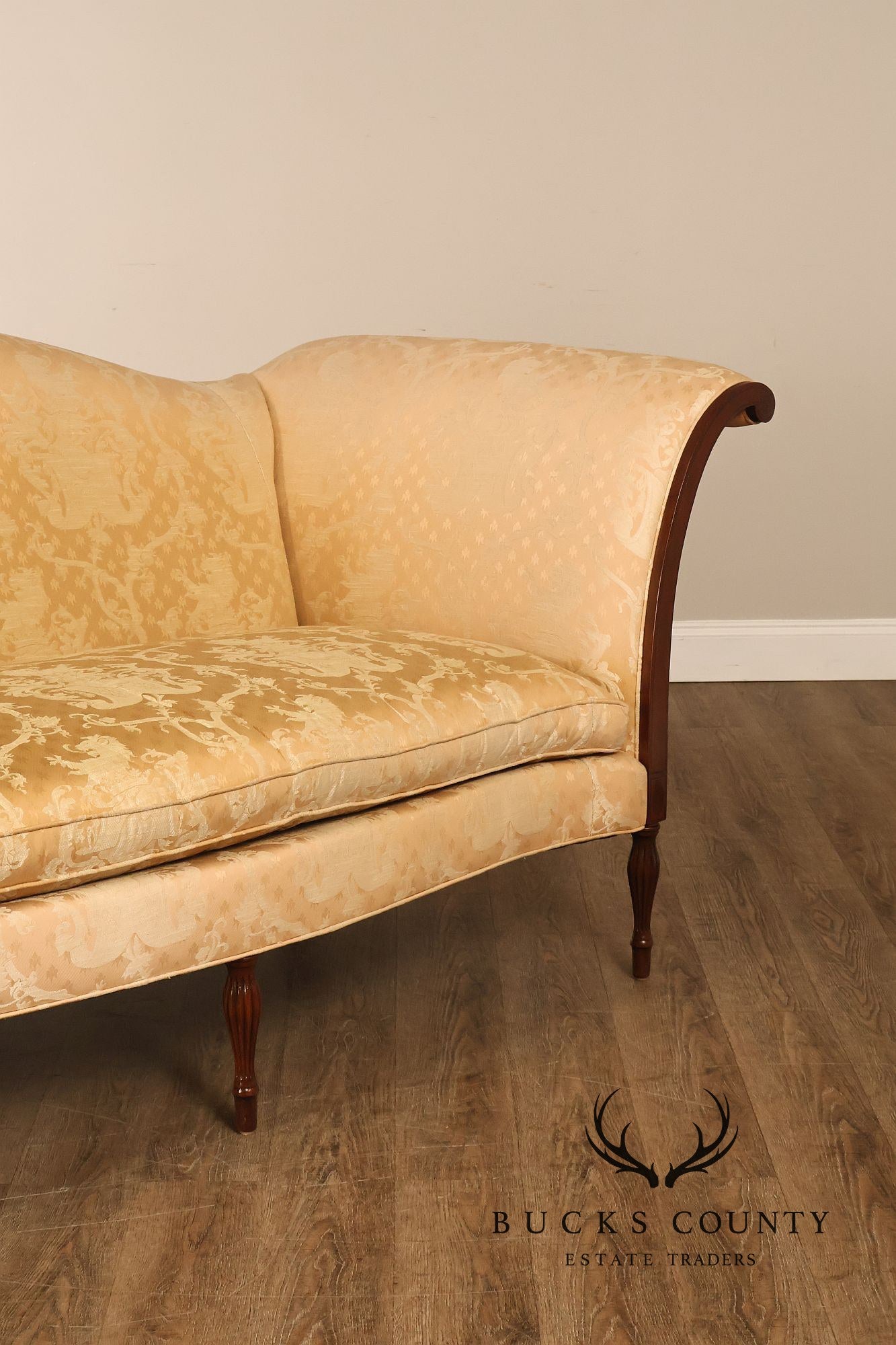 Southwood Sheraton Style Camelback Upholstered Sofa