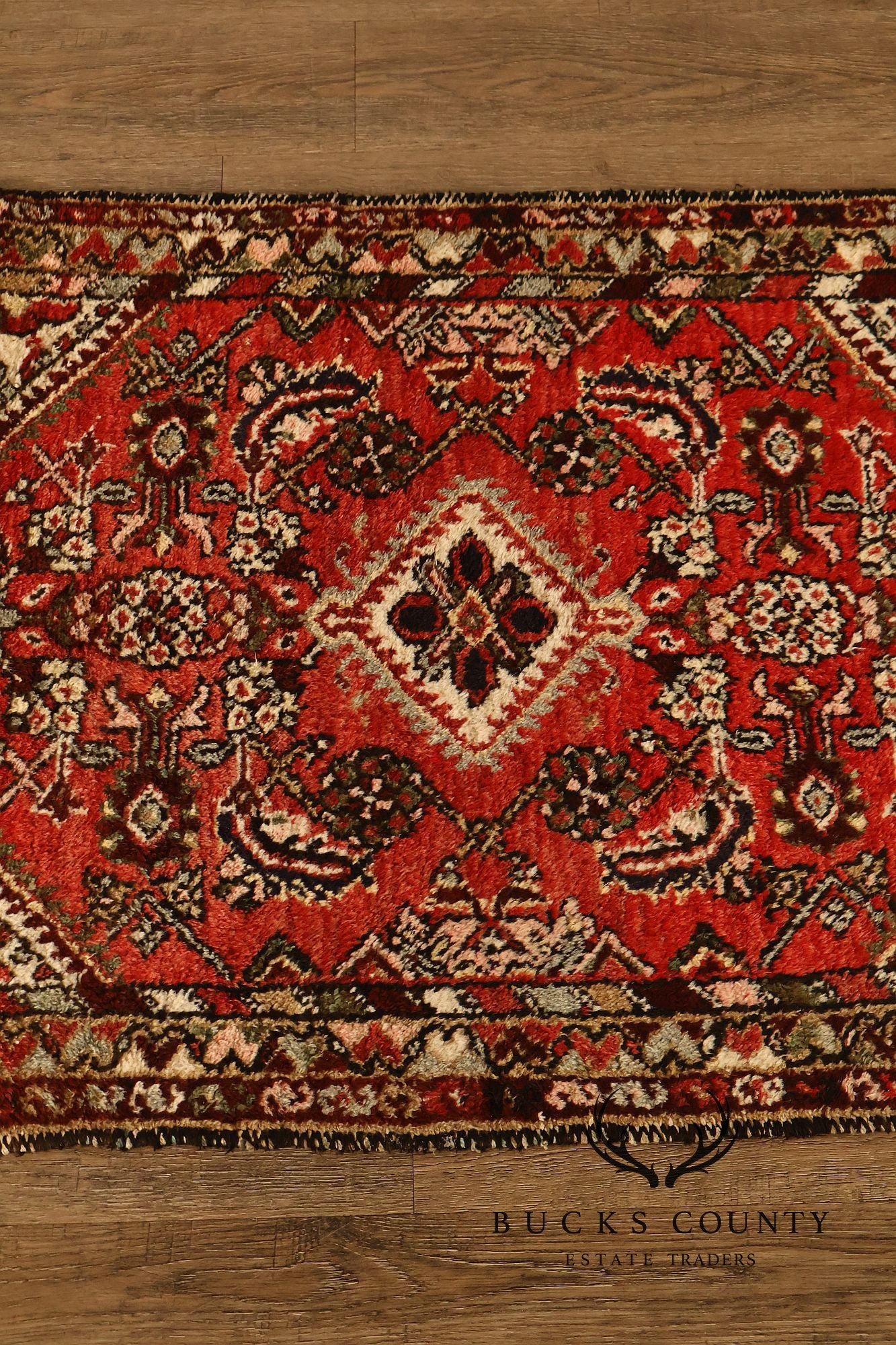 Hamedan Vintage Hand Woven Wool Area Rug