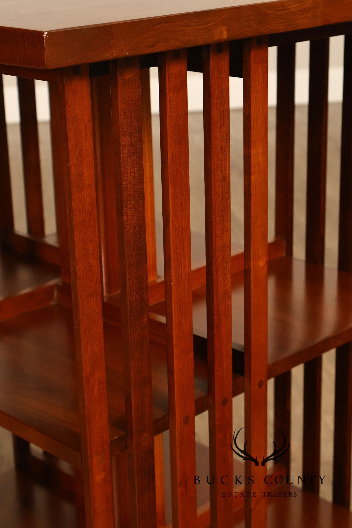 Stickley Mission Collection Harvey Ellis Cherry Revolving Bookcase