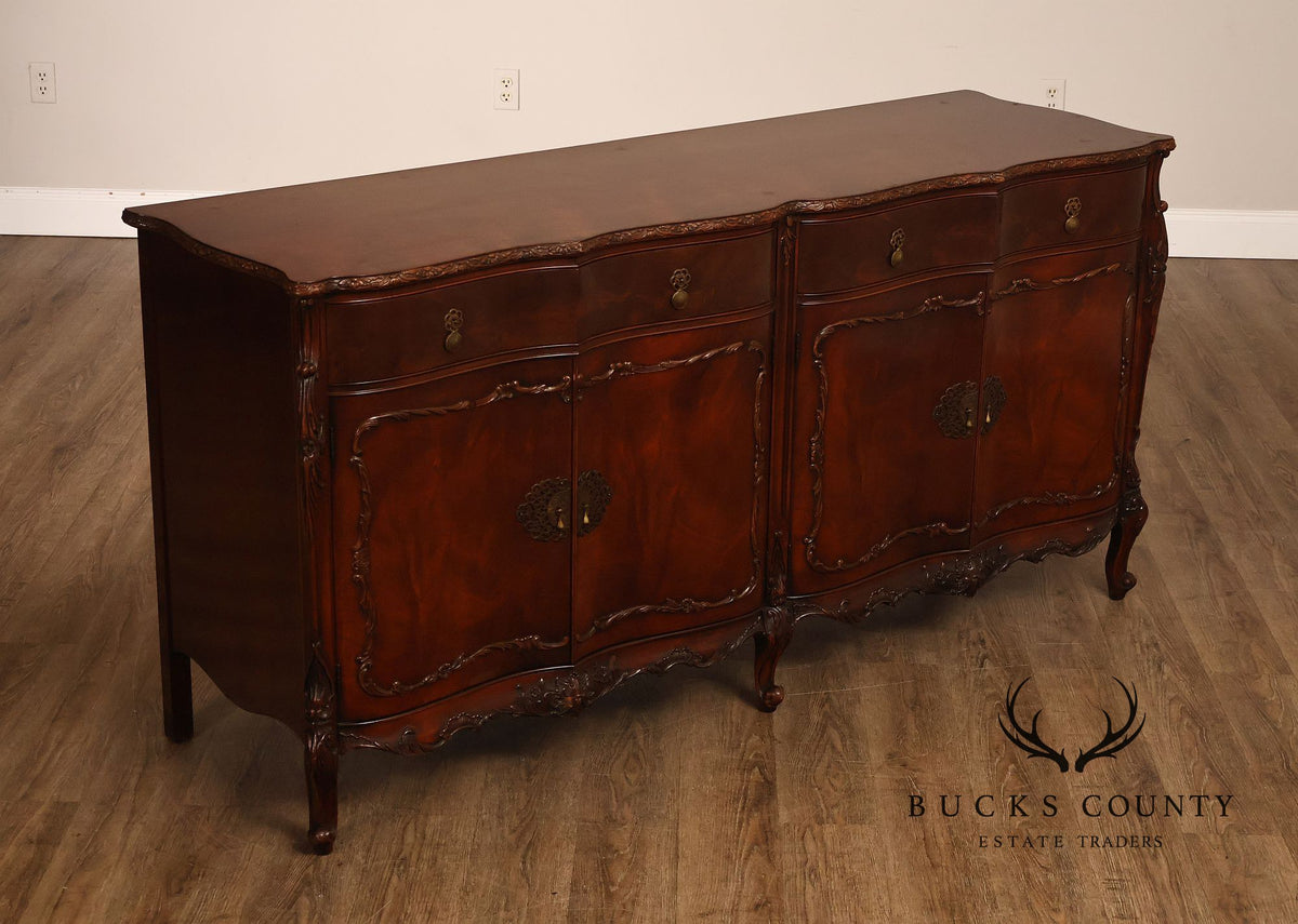 Batesville 1930s Carved Mahogany Sideboard Buffet