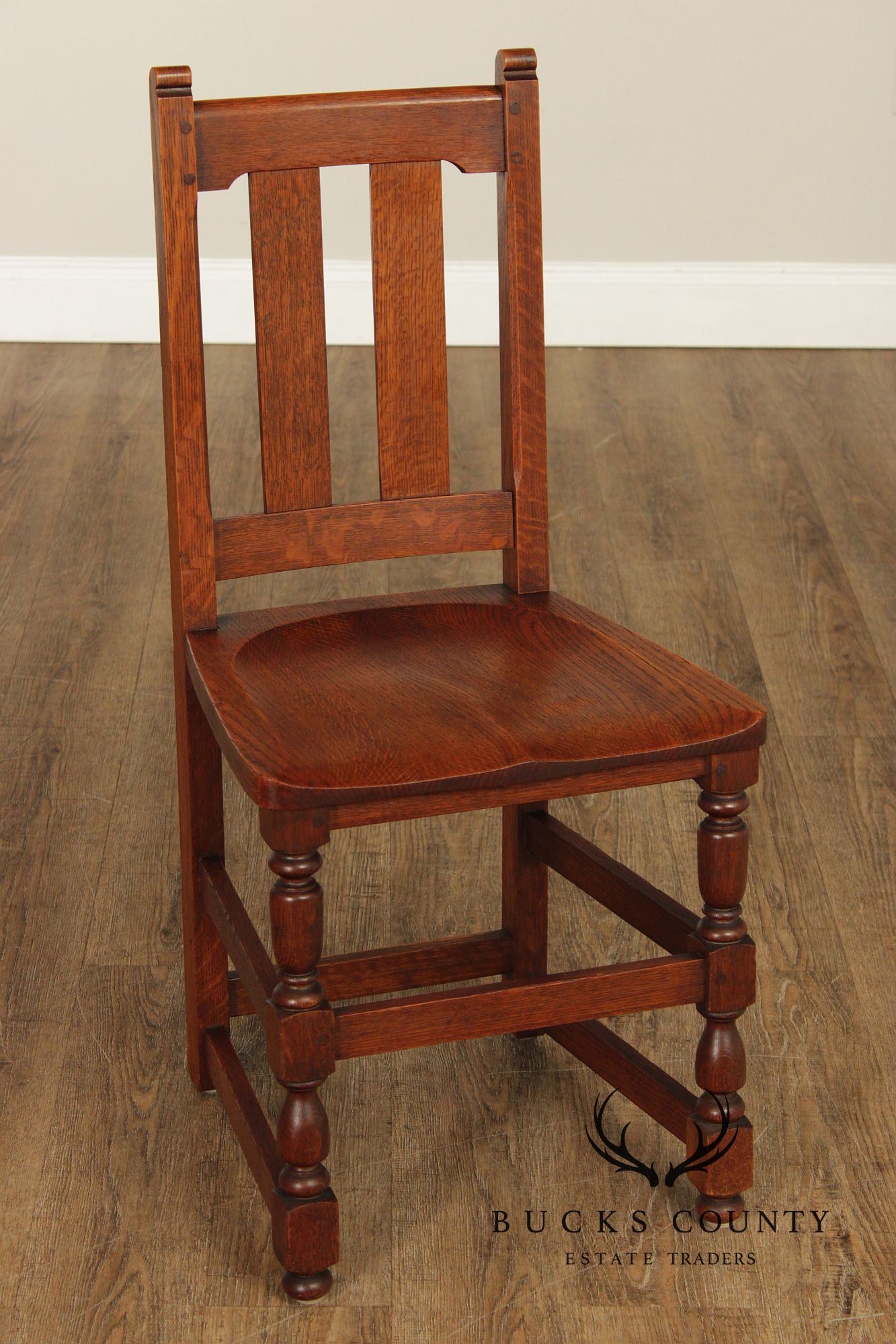 Charles Limbert Antique Mission Oak Desk Chair