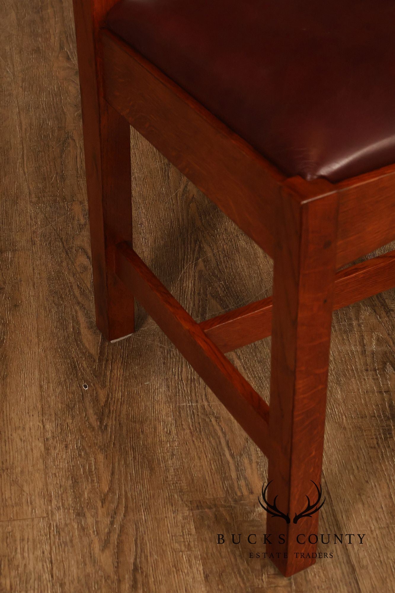 Stickley Mission Collection Set Of Four Oak Dining Side Chairs