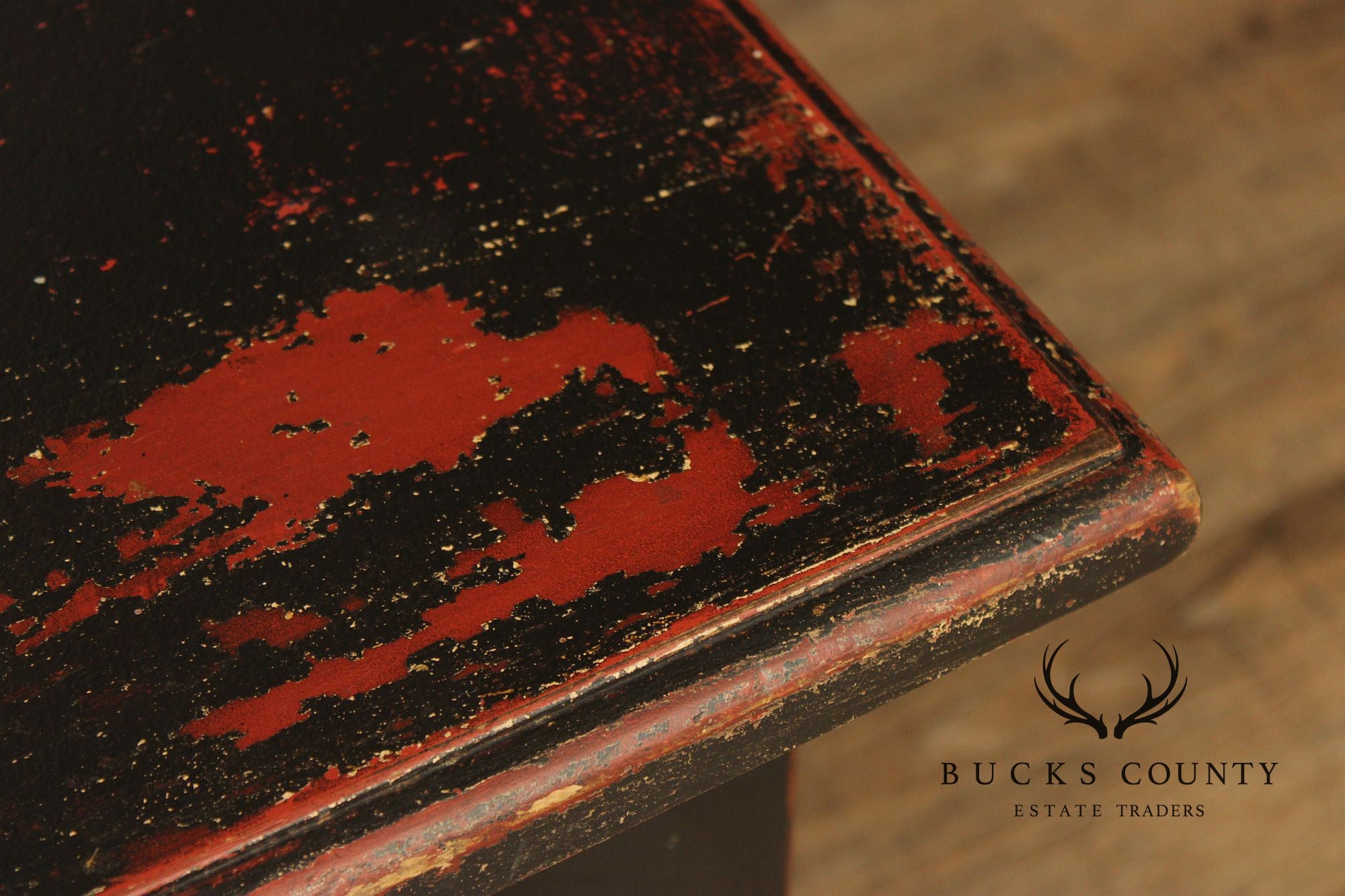 Rustic Distress Painted Storage Coffee Table