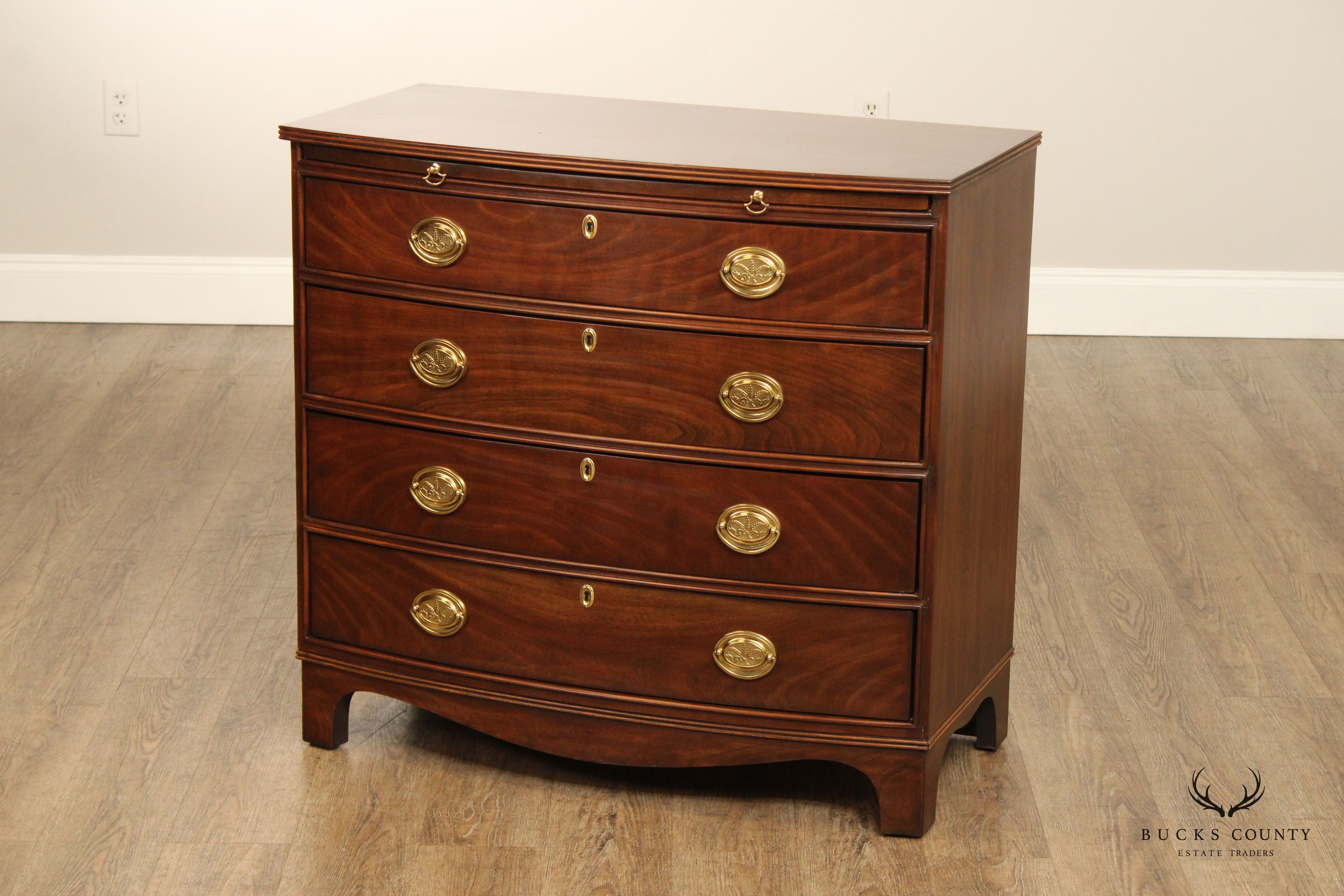 Harden Hepplewhite Cherry Bow Front Chest of Drawers,