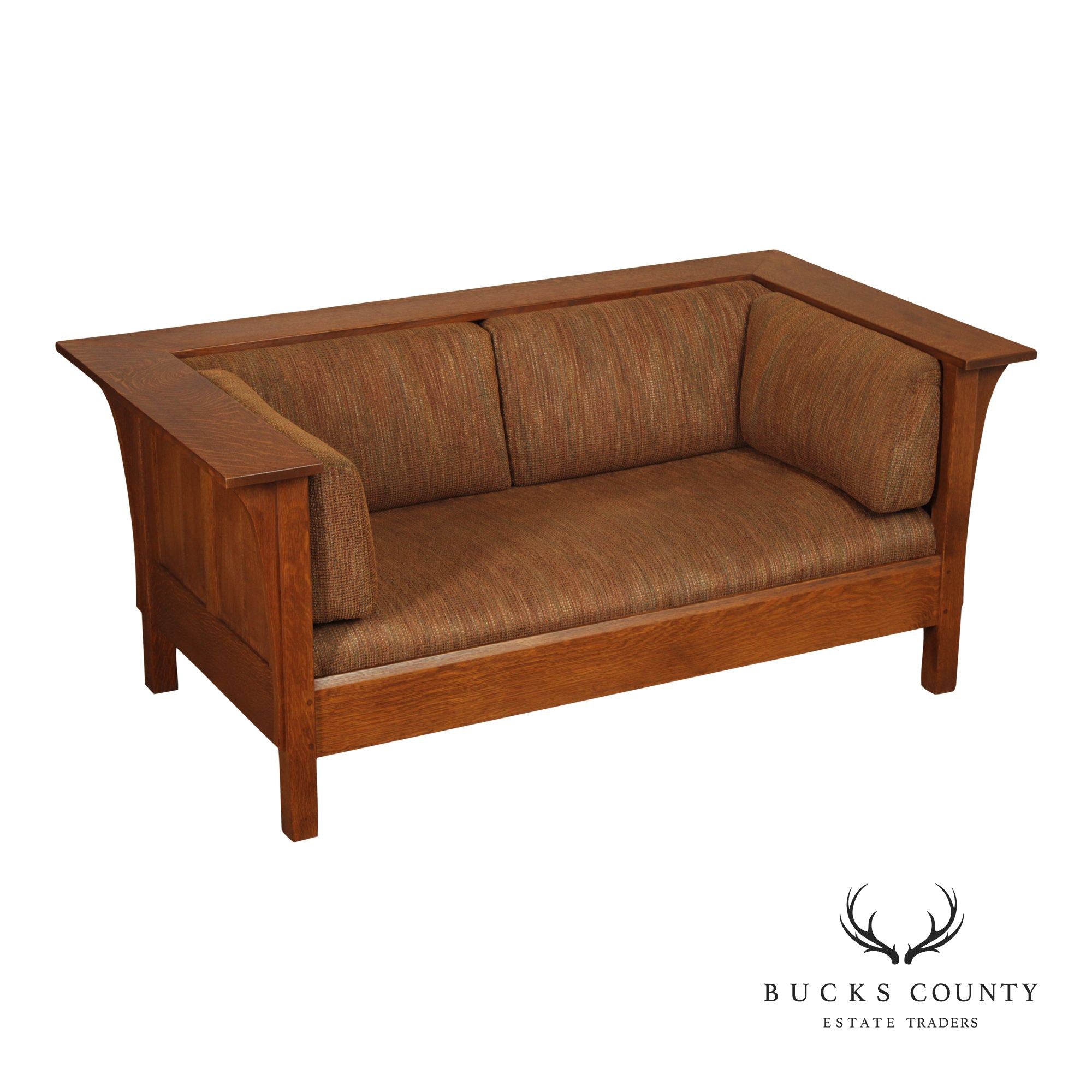 Stickley Mission Collection Oak Prairie Loveseat