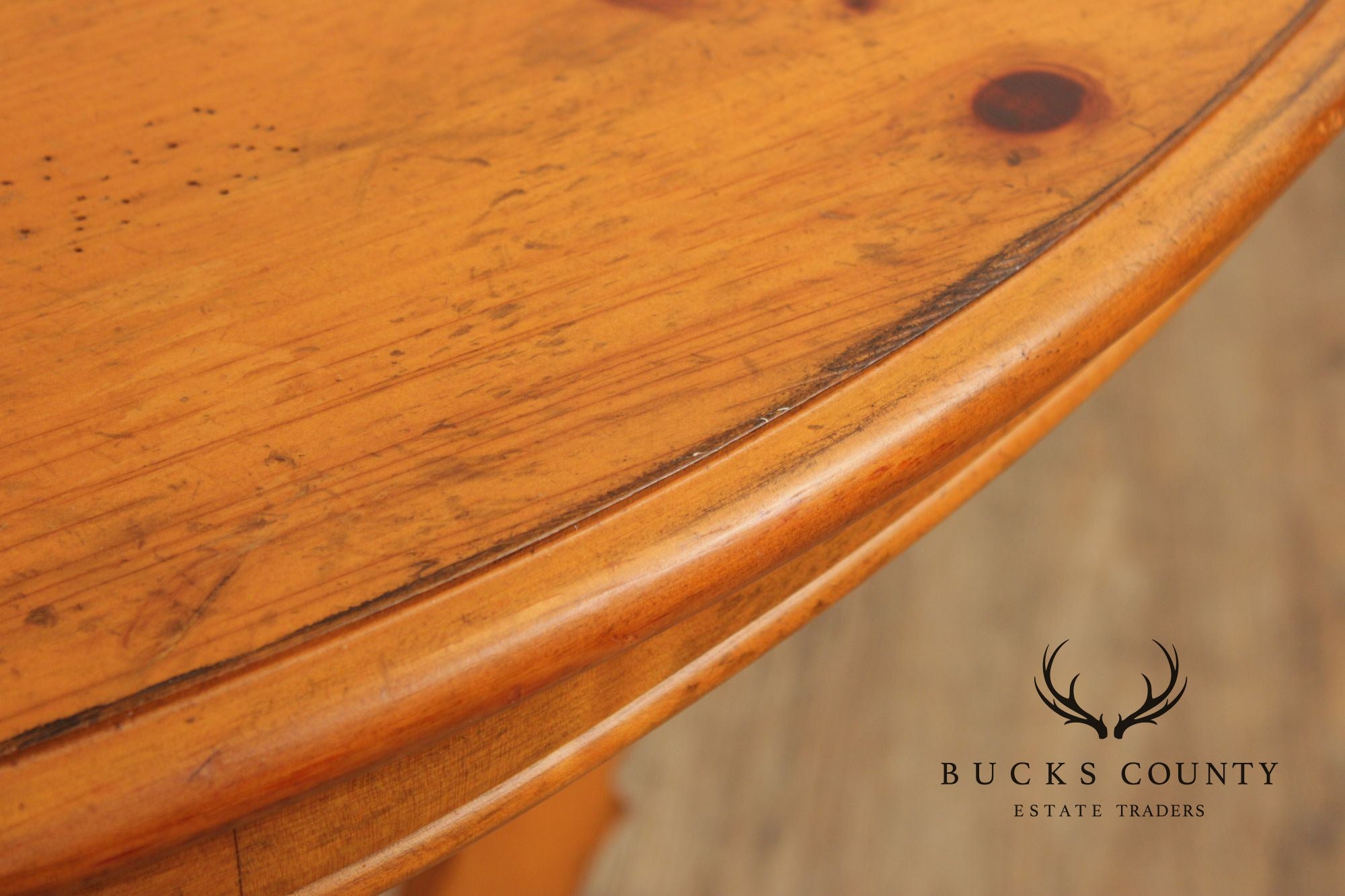 Spanish Baroque Style Pine Demilune Hall Table