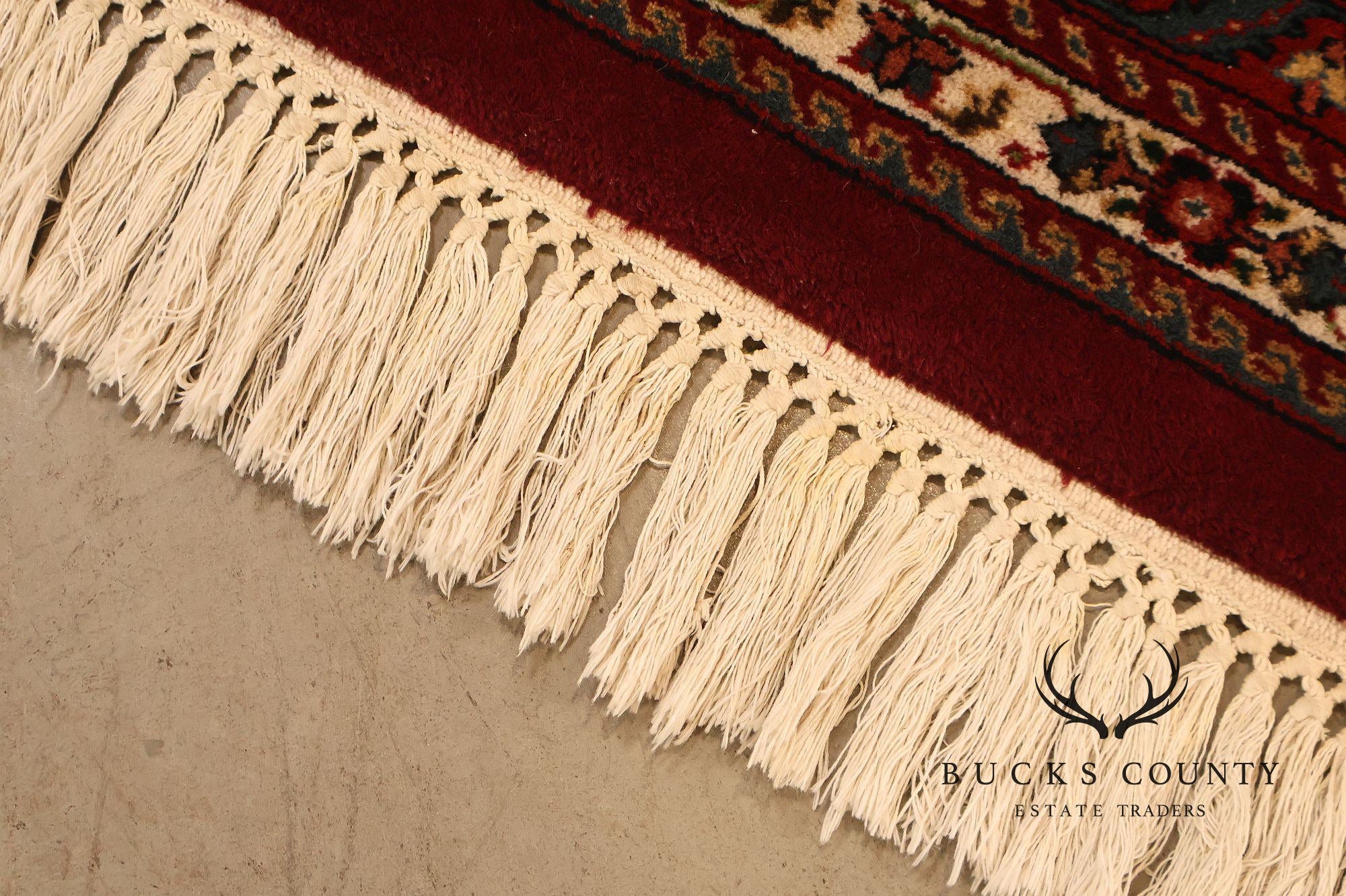 Hand Knotted Persian Style Wool Area Rug With Floral Medallion Design