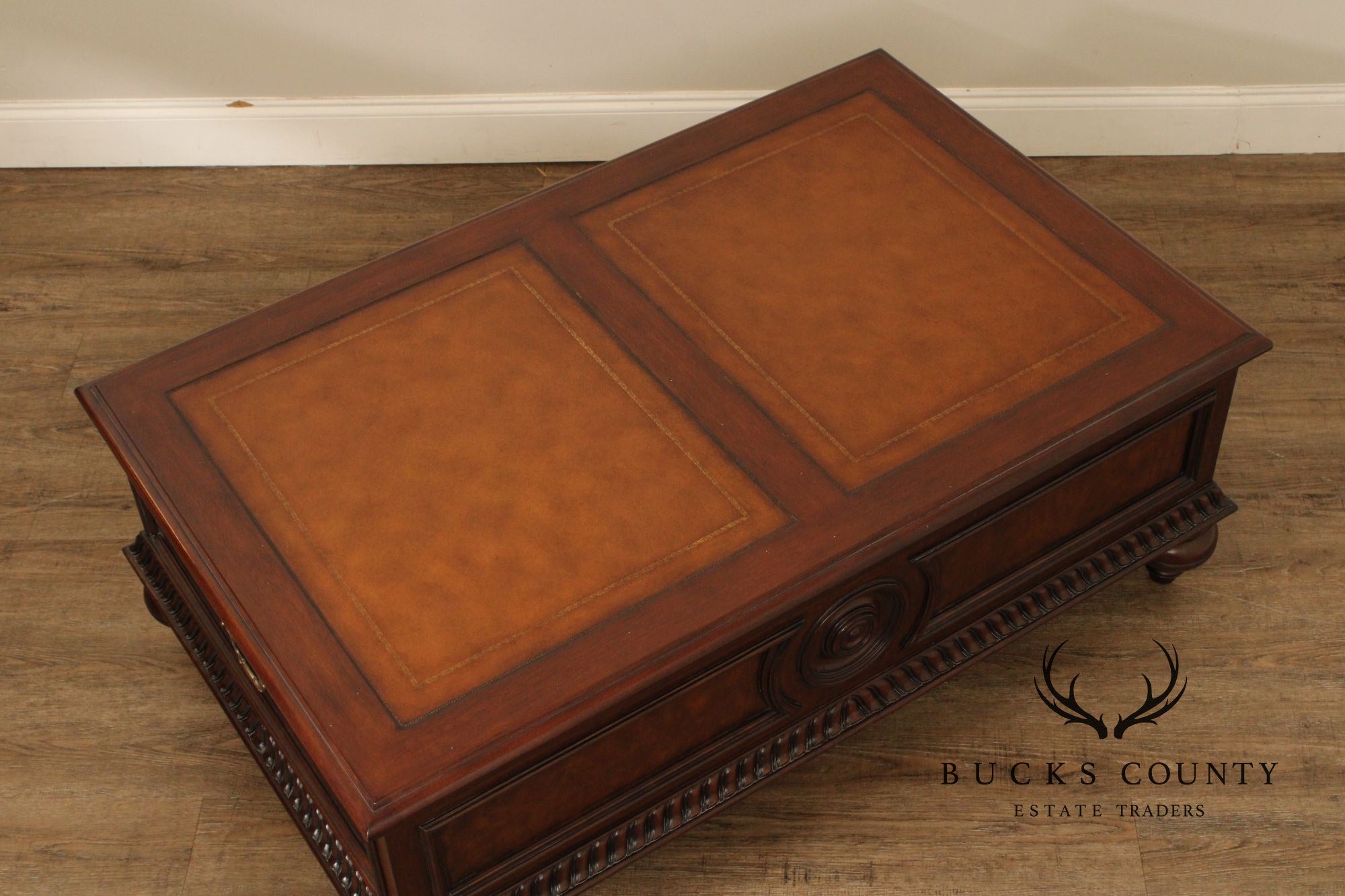 Ethan Allen Townhouse Collection 'Morley' Carved Wood Coffee Table