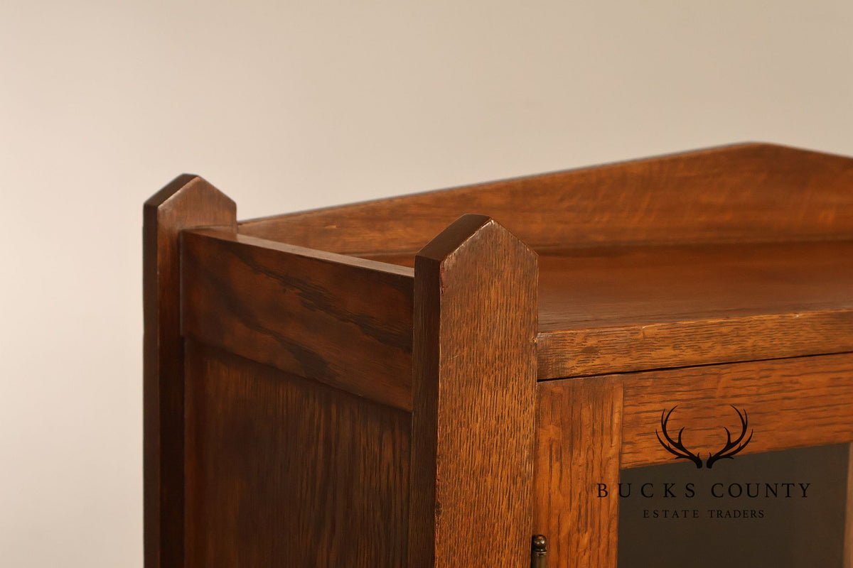 Antique Grand Rapids Mission Oak Gun Cabinet