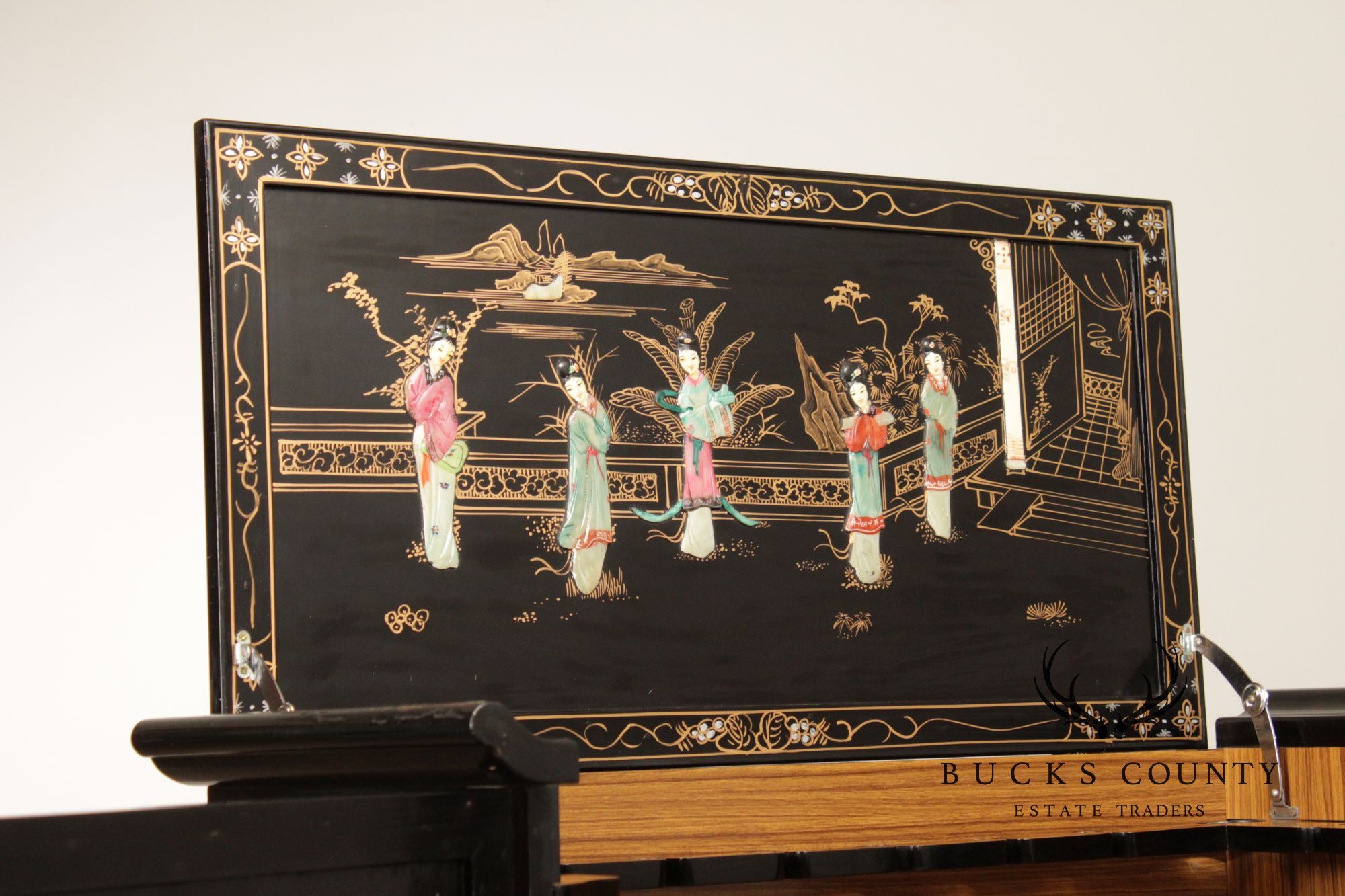 Chinoiserie Lift Top Bar Cabinet