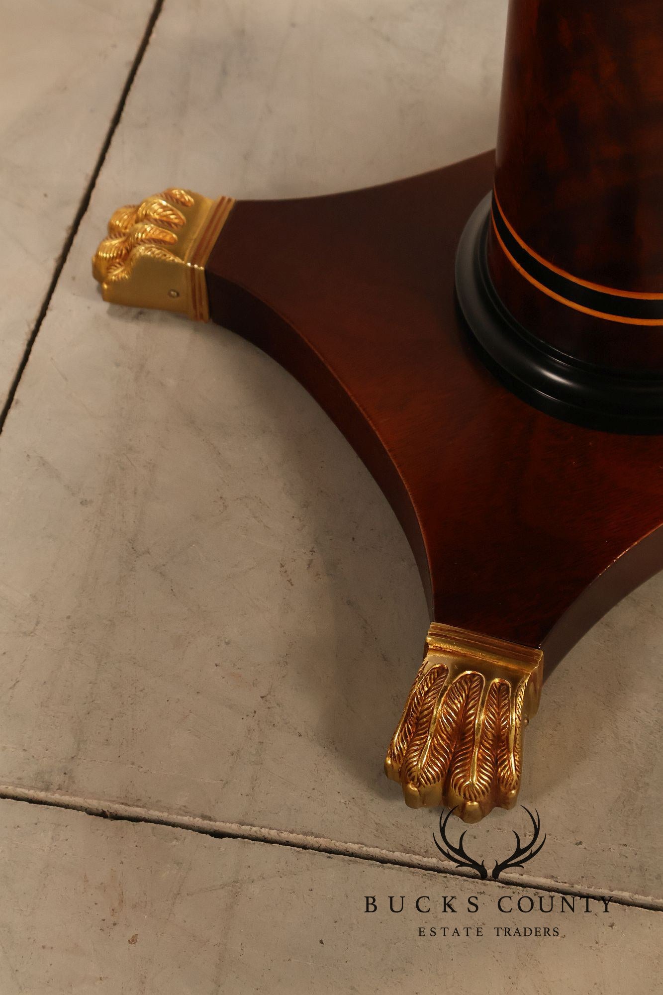 Mariner Neoclassical Style Pair Of Oval Mahogany Pedestal Tables