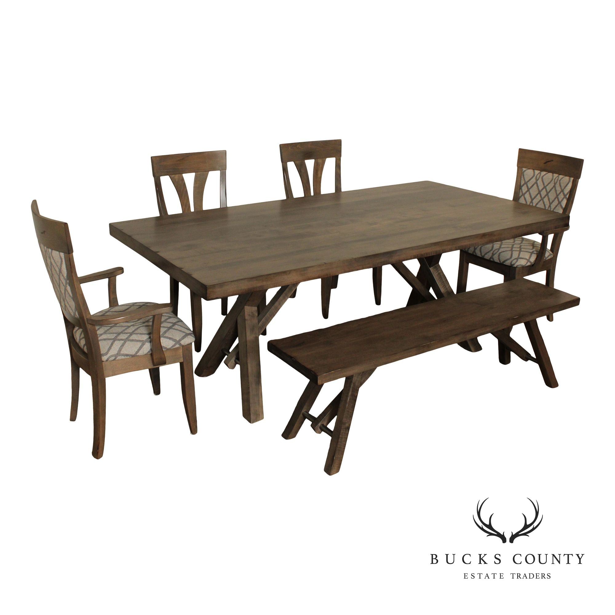 Saloom Furniture Farmhouse Style Dining Table and Seating