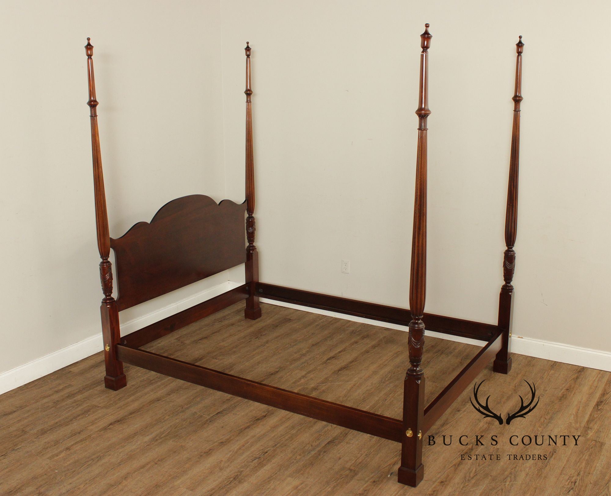 Mahogany Queen Size Four Poster Bed