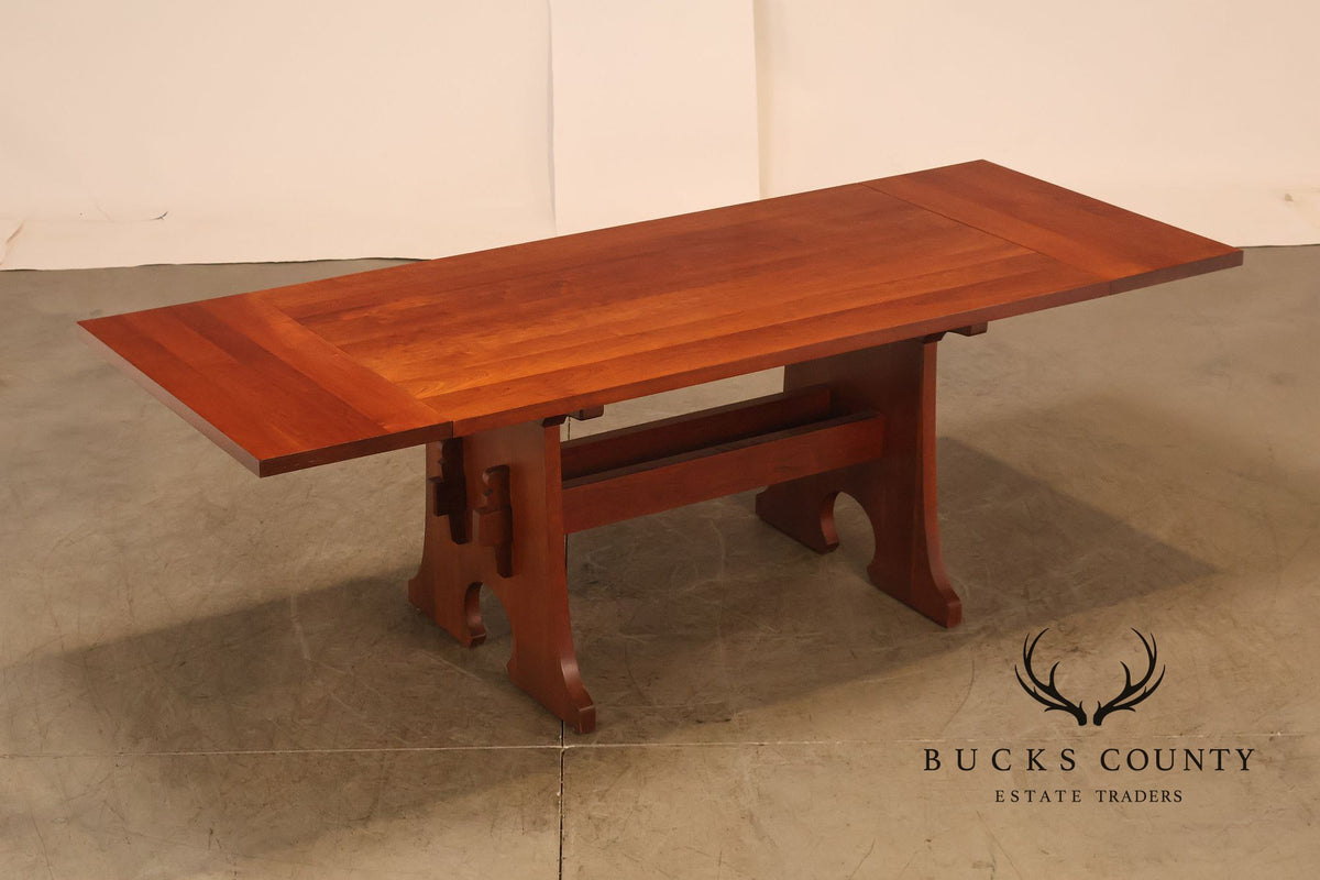 Stickley Mission Collection Cherry Trestle Extension Dining Table