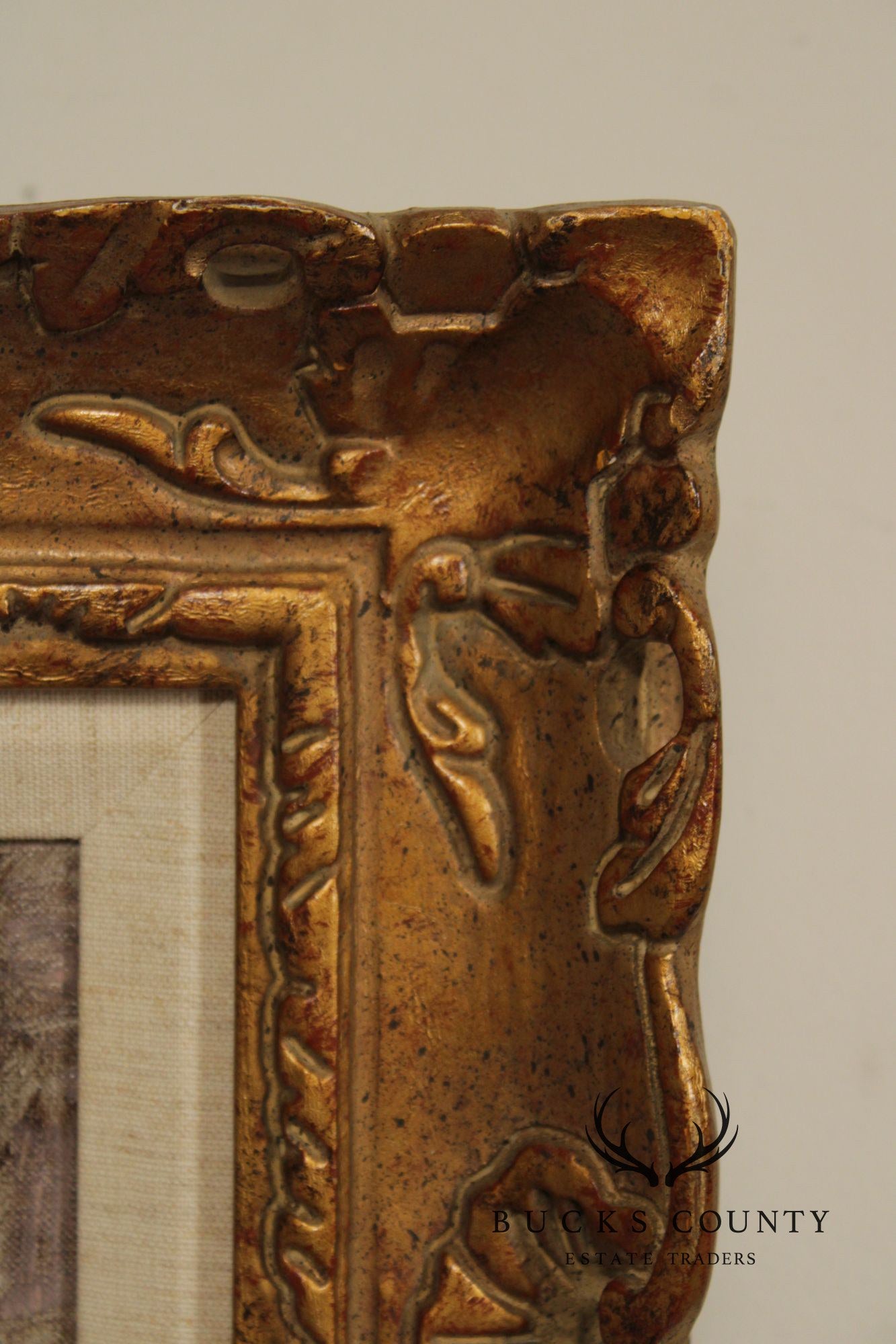 'Luigi Cagliani'  Set Of 3  Small Oil Paintings In Heavy Gold Frames