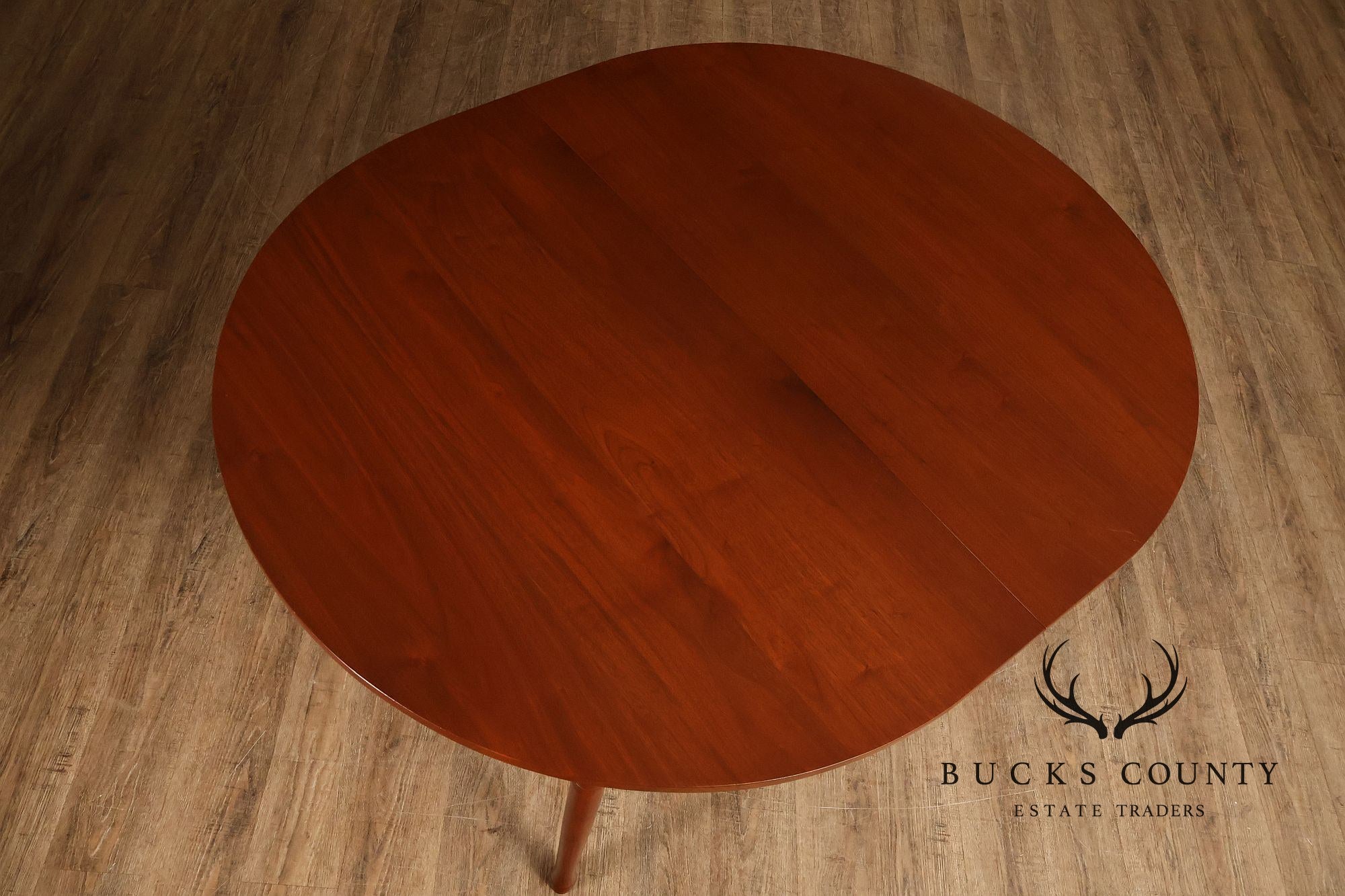E. A. Clore Custom Walnut Extendable Dining Table With Four Leaves