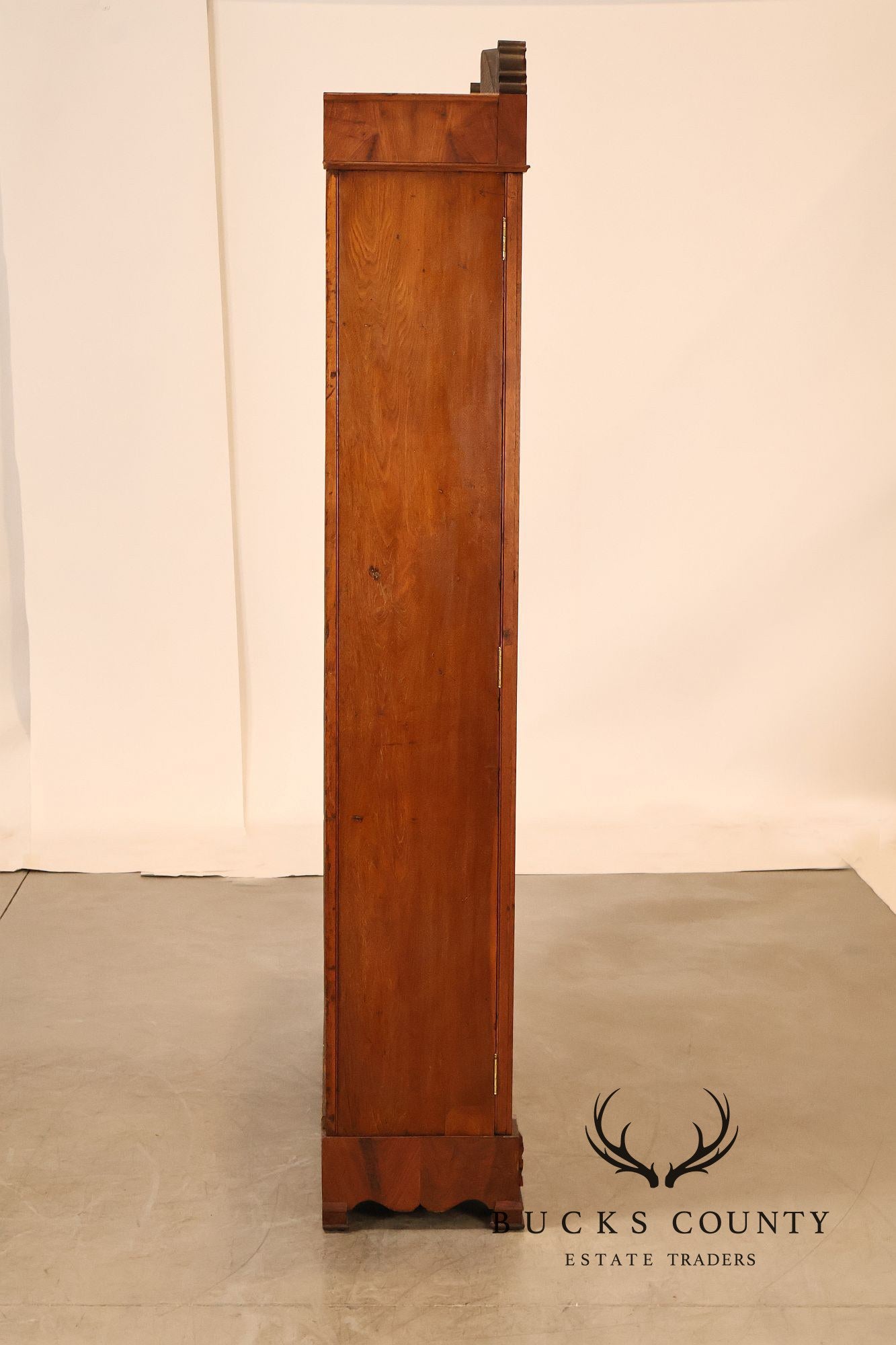 Antique Victorian Renaissance Revival Mahogany Large Two Door Bookcase