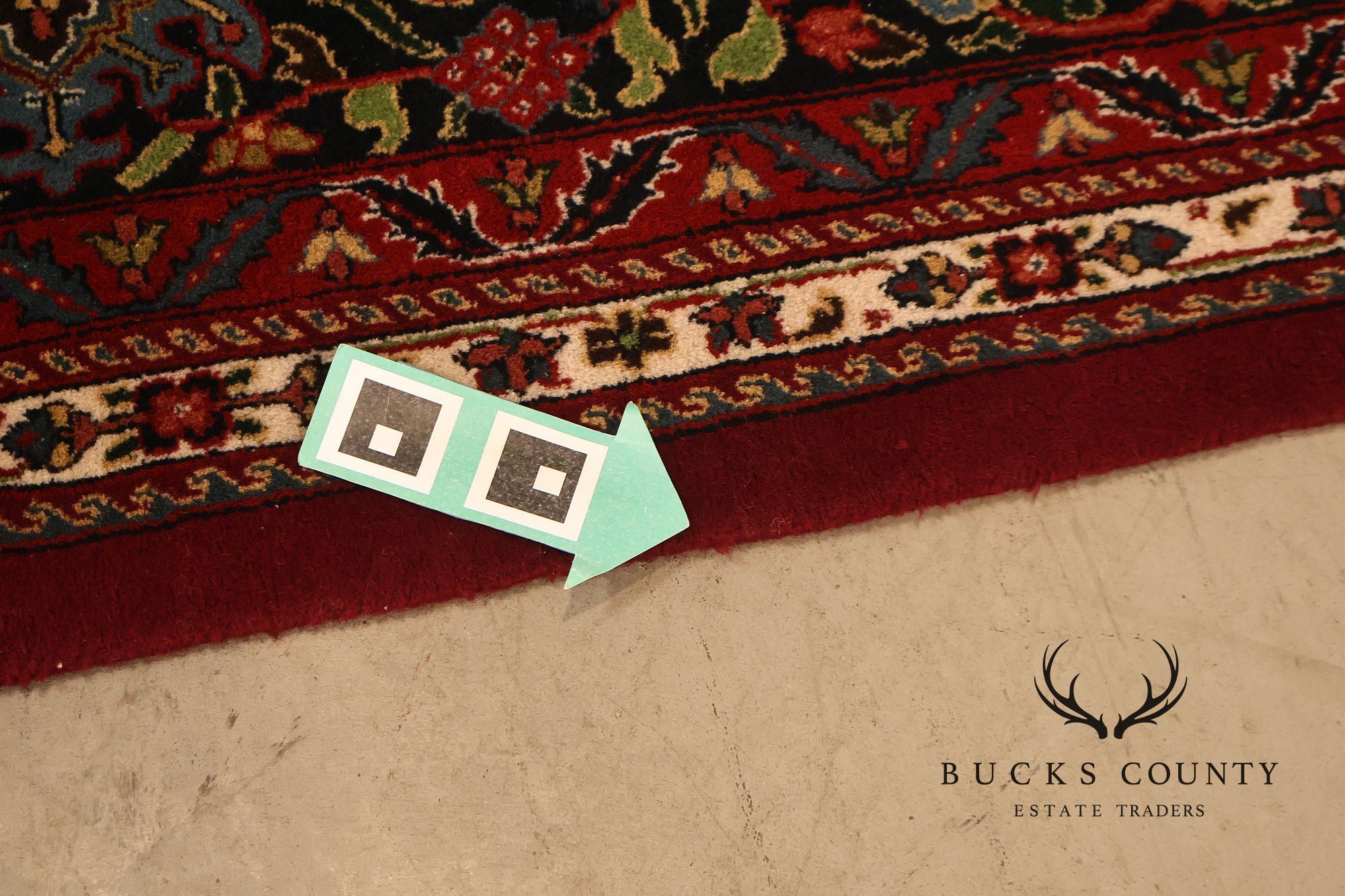 Hand Knotted Persian Style Wool Area Rug With Floral Medallion Design