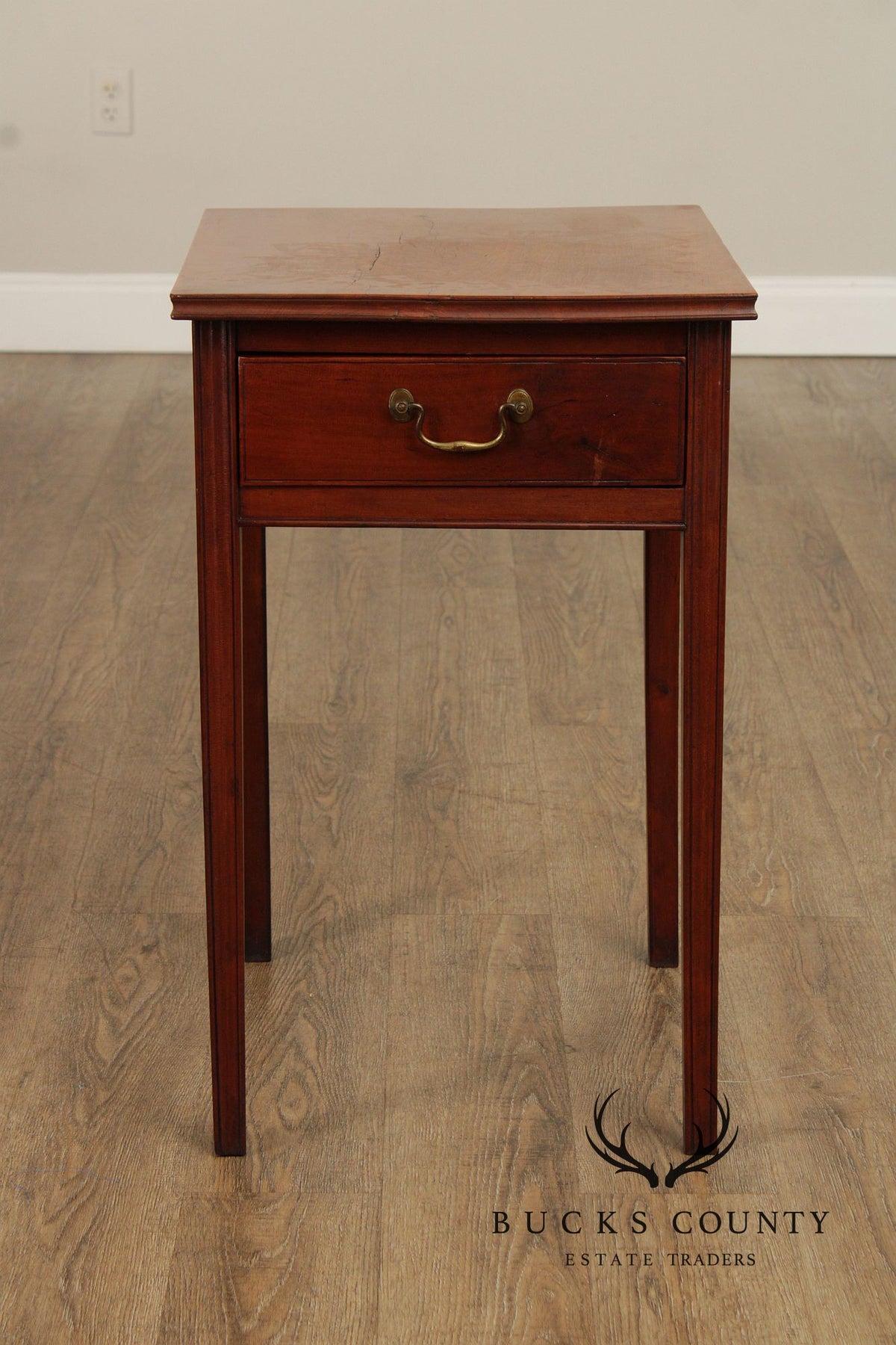 Antique Chippendale Cherry One-Drawer Work Table