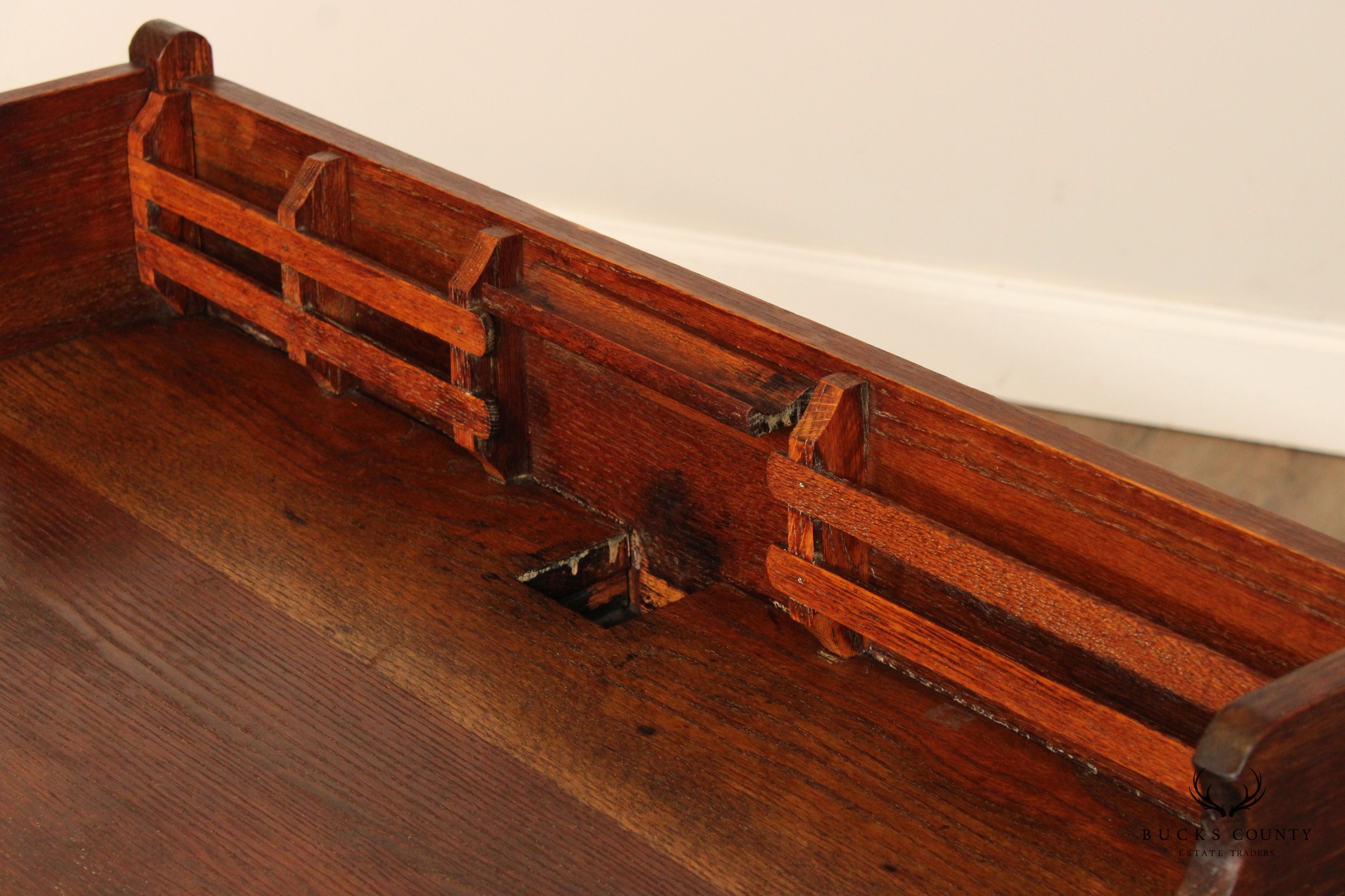 Antique Mission Oak Writing Desk