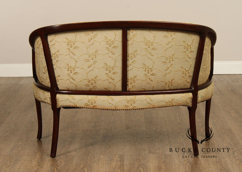 Regency Style Vintage Mahogany Frame Settee