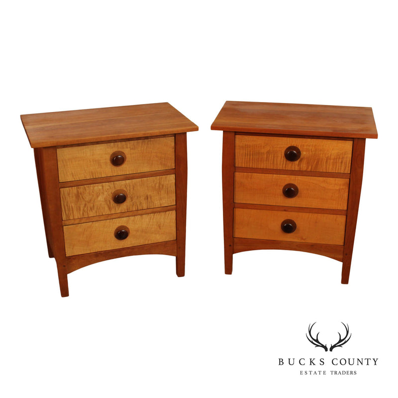 Stickley Mission Collection Pair of Harvey Ellis Three-Drawer Nightstands