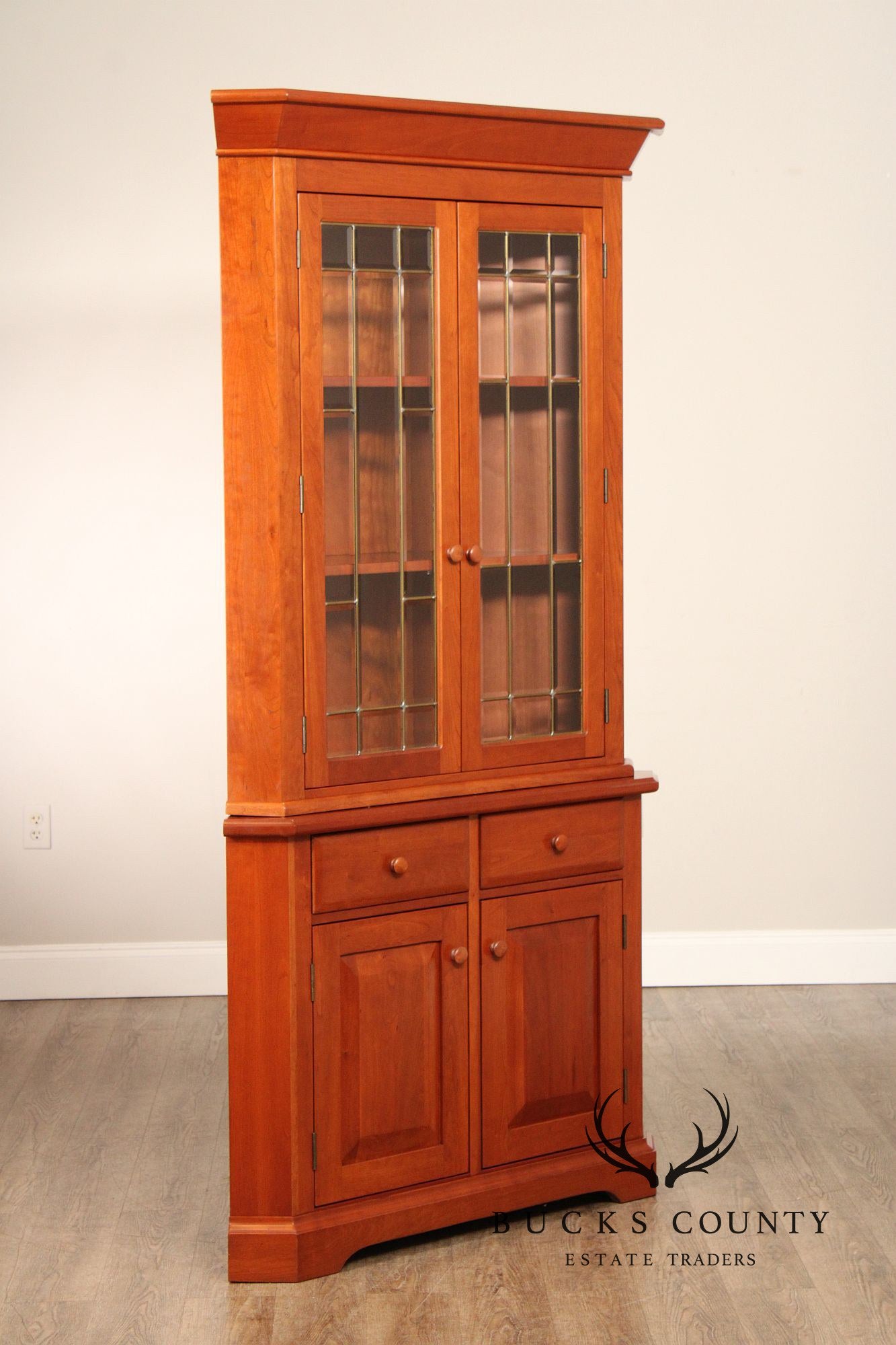 Hunt Country Furniture Cherry Corner Cabinet