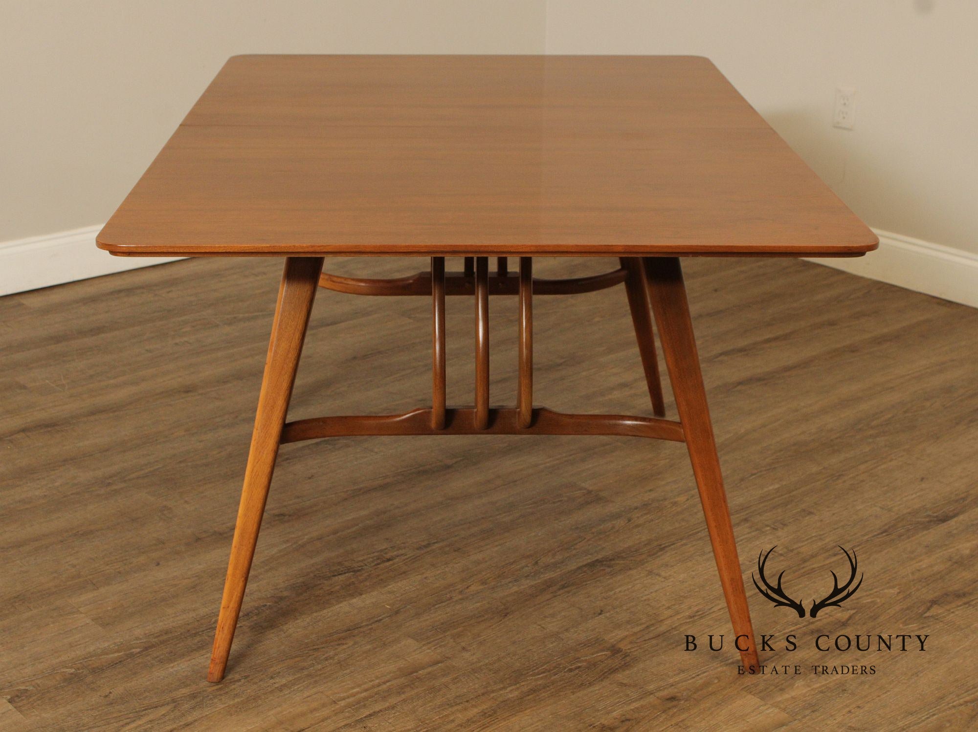 Blowing Rock Mid Century Modern Expandable Walnut Dining Table