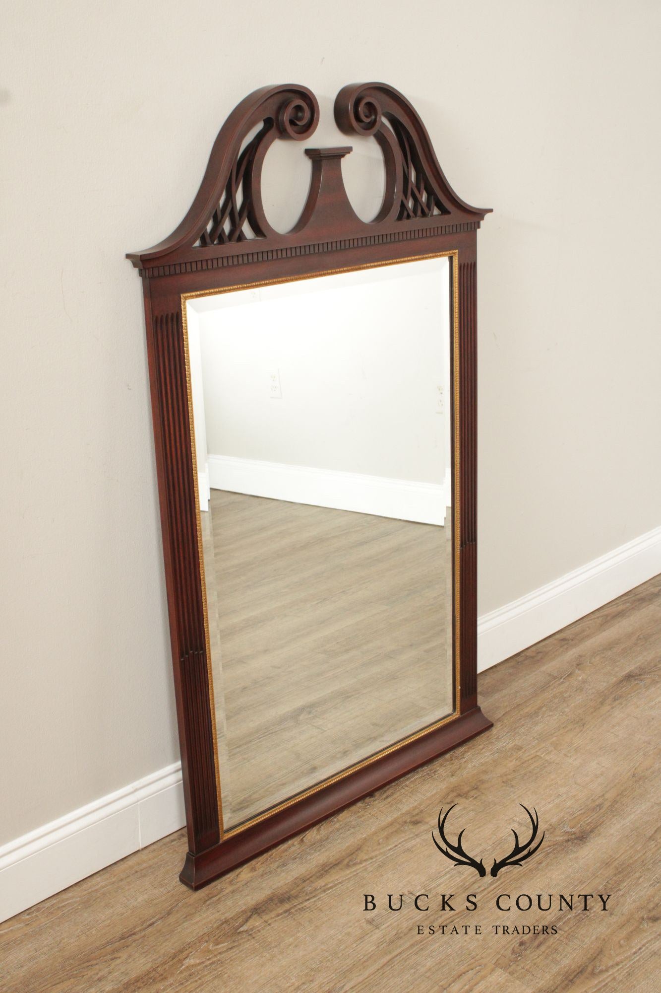 Henkel Harris Georgian Style Mahogany Wall Mirror